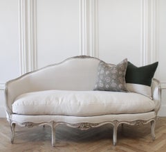 canapé français ancien du 19ème siècle de style Louis XV