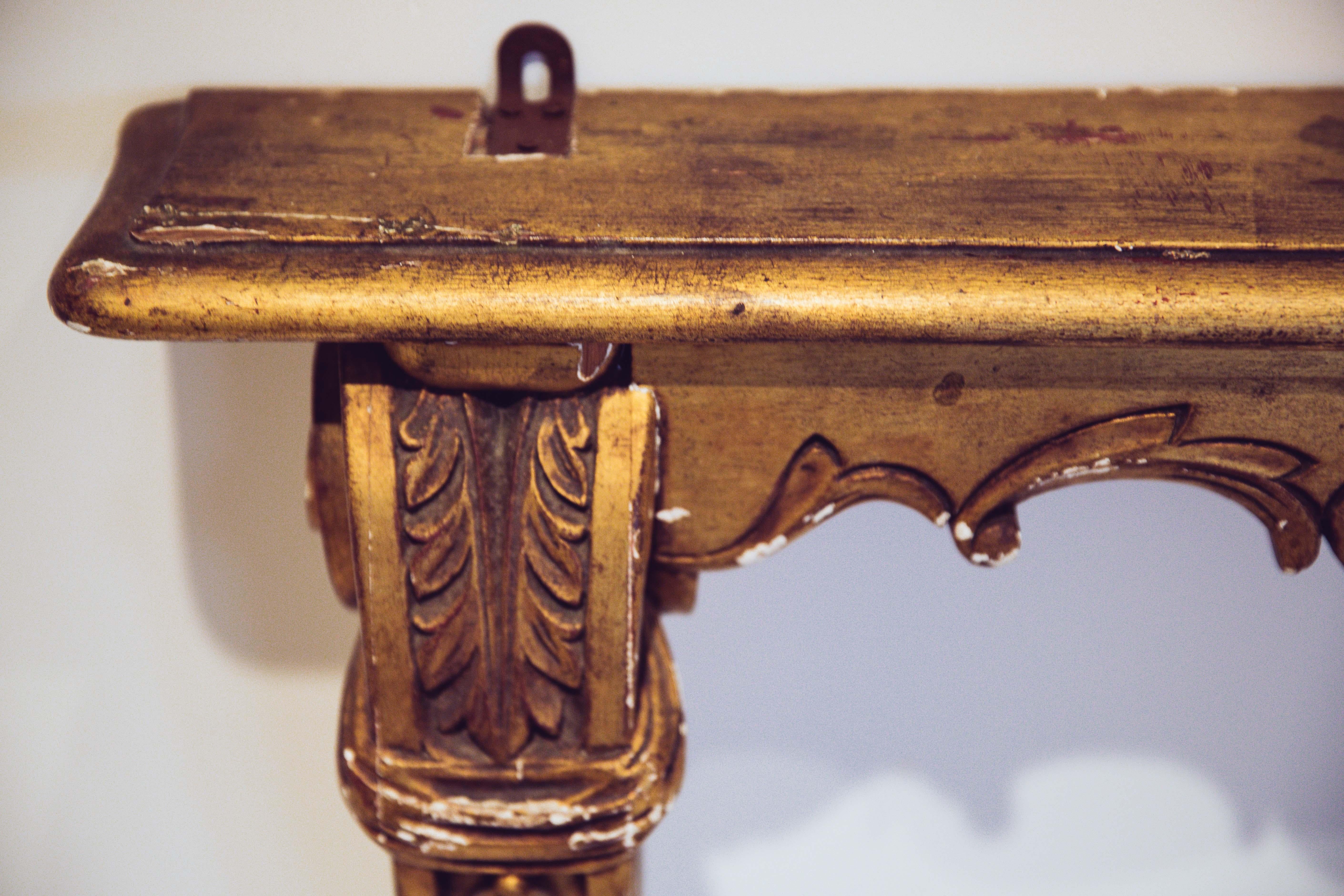 19th Century Antique French Louis XVI Style Gilded Console Table In Good Condition For Sale In Amsterdam, NL