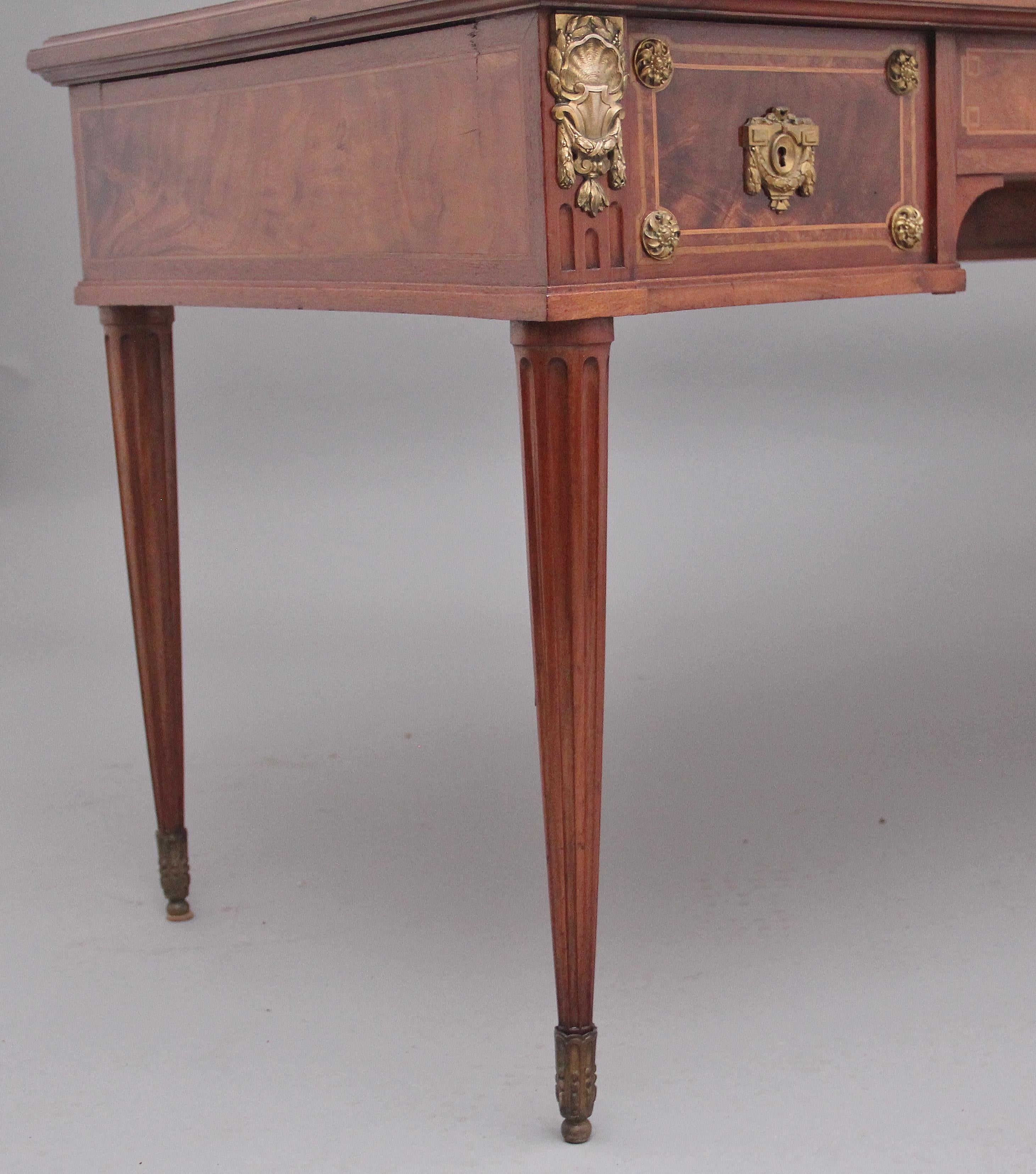 19th Century Antique French Mahogany Desk For Sale 9