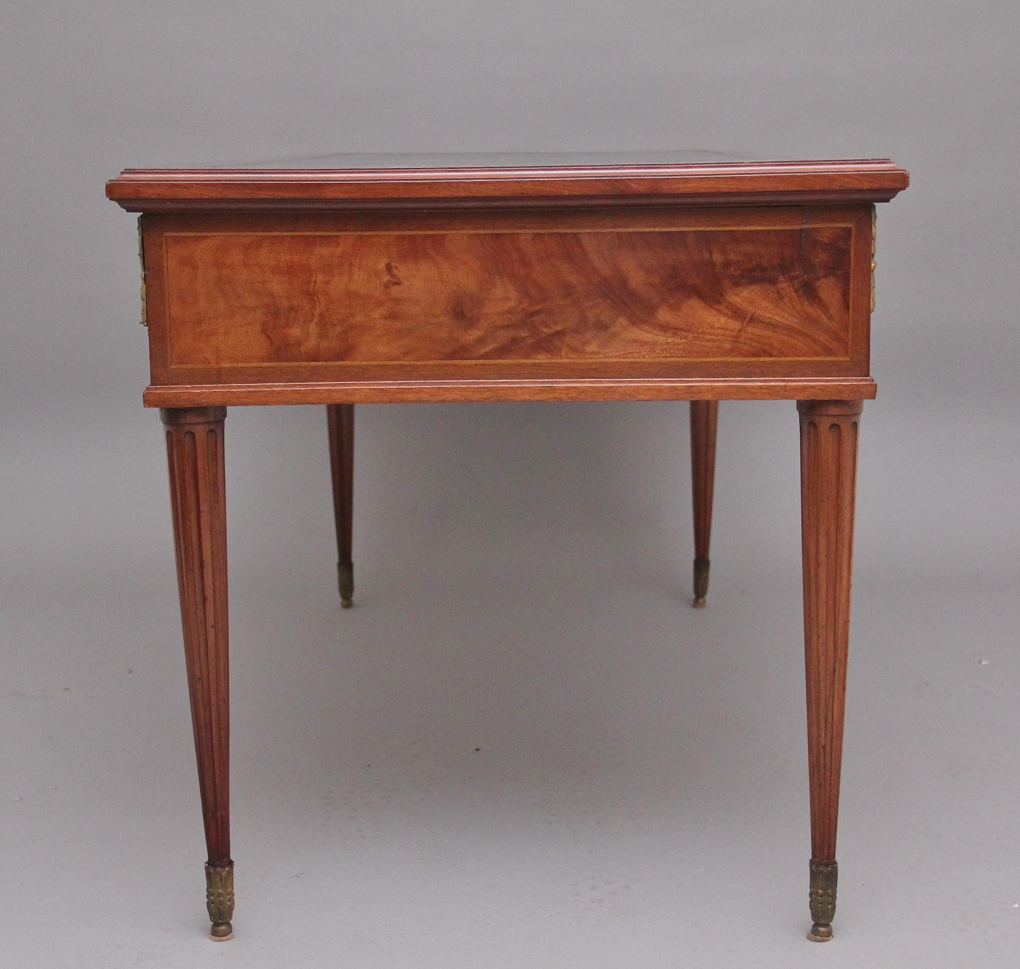 Late 19th Century 19th Century Antique French Mahogany Desk For Sale
