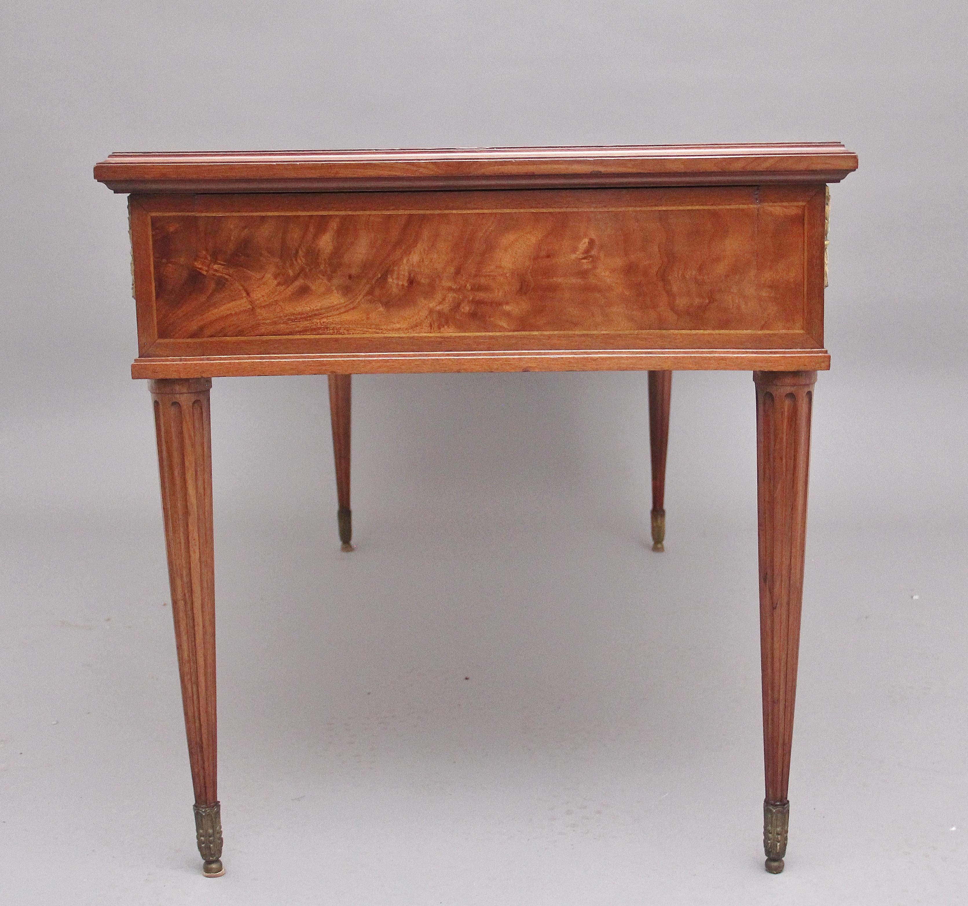 19th Century Antique French Mahogany Desk For Sale 2