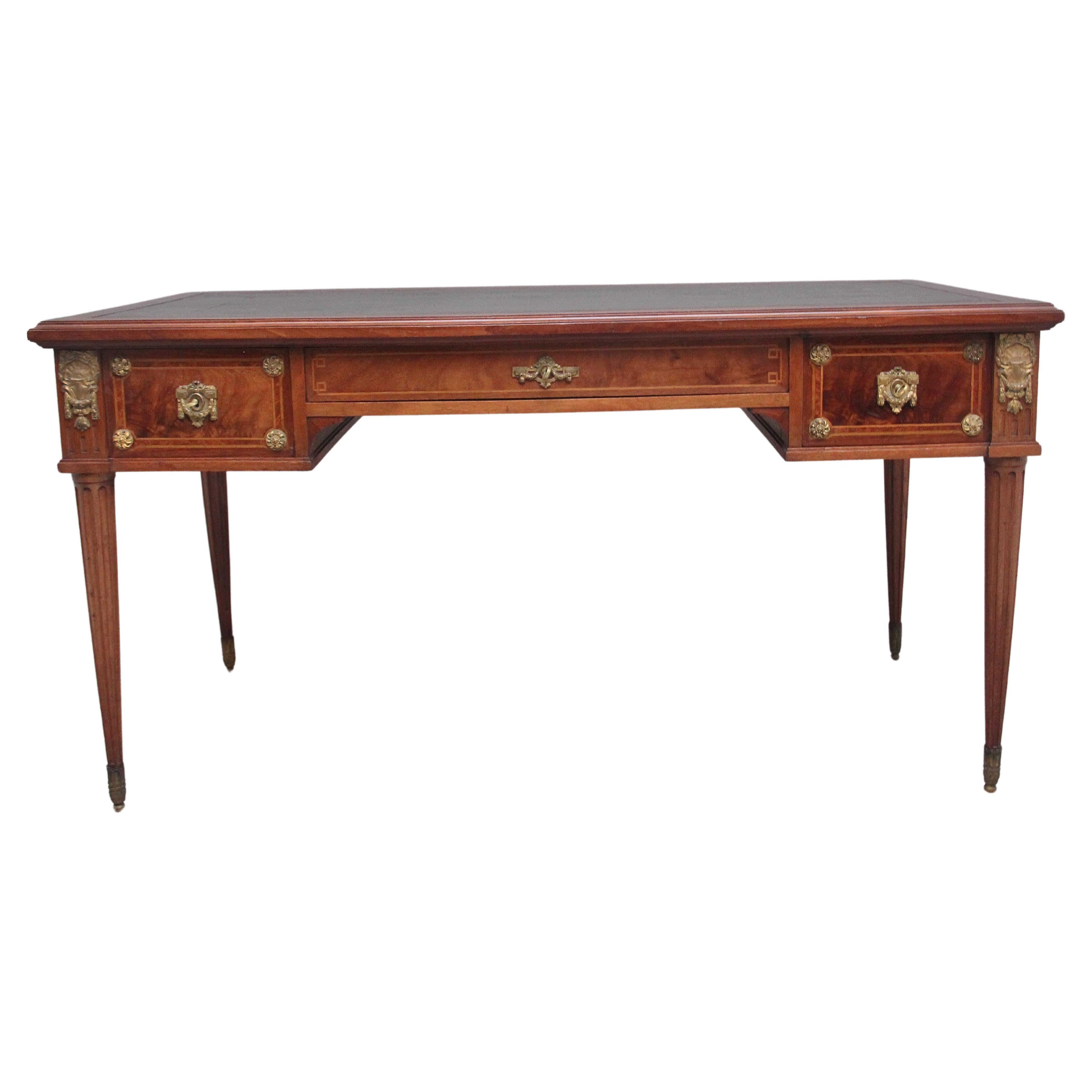 19th Century Antique French Mahogany Desk For Sale