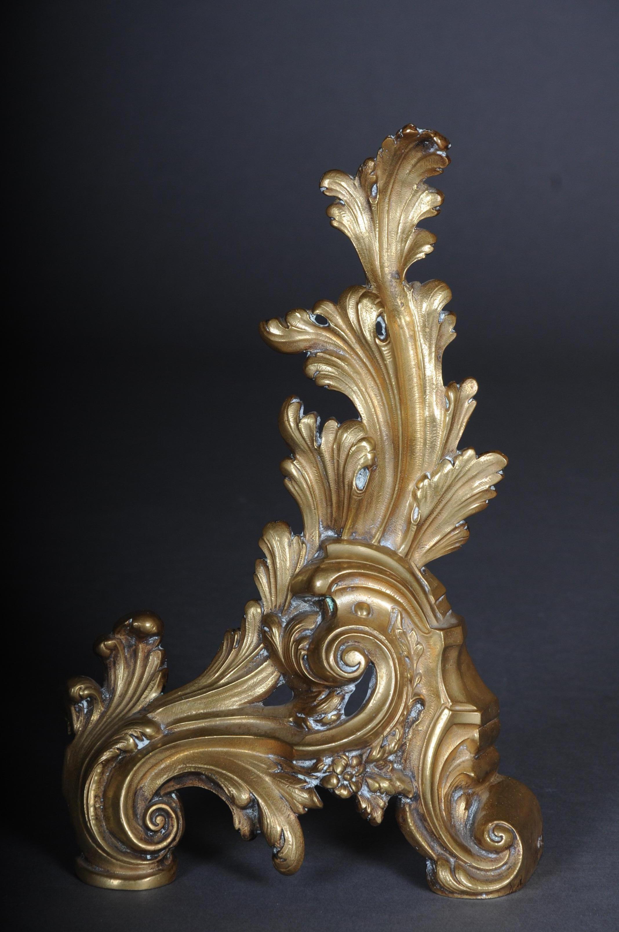 Antiker französischer Kaminsims / Kaminschnallen aus Bronze, 19. Jahrhundert im Angebot 6