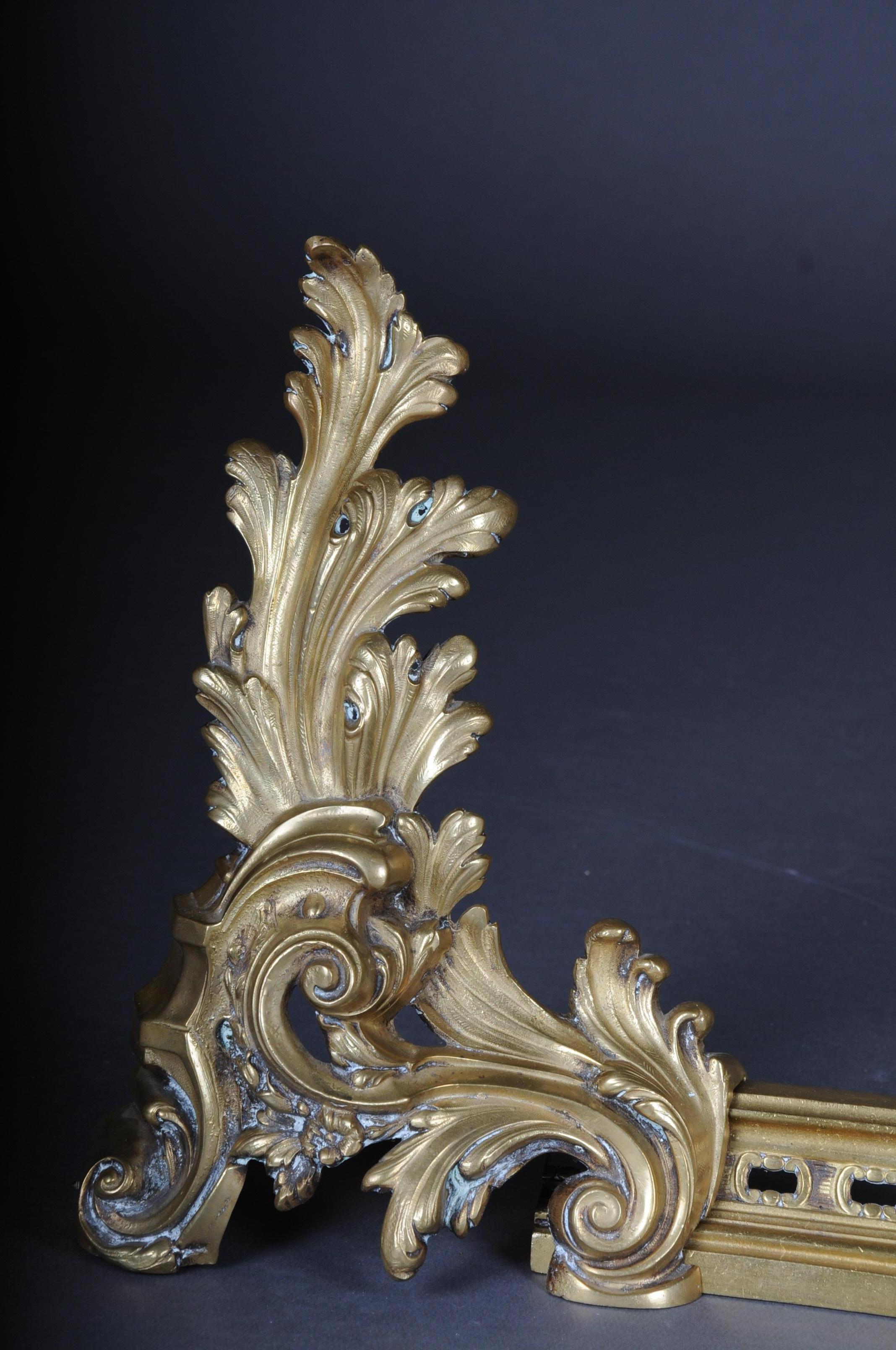 Gilt 19th Century Antique French Mantelpiece / Fireplace Bucks Bronze For Sale