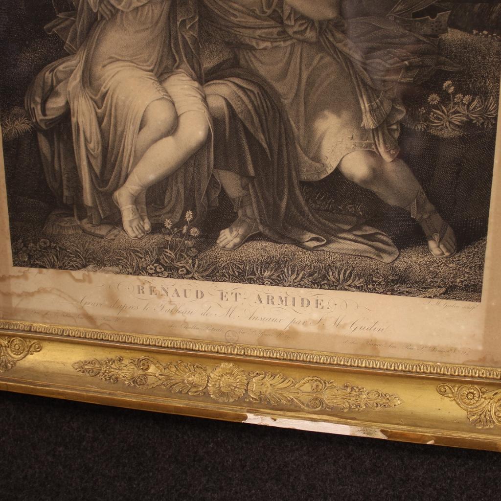 19th Century Antique French Mythological Print Renaud et Armide, 1880 5