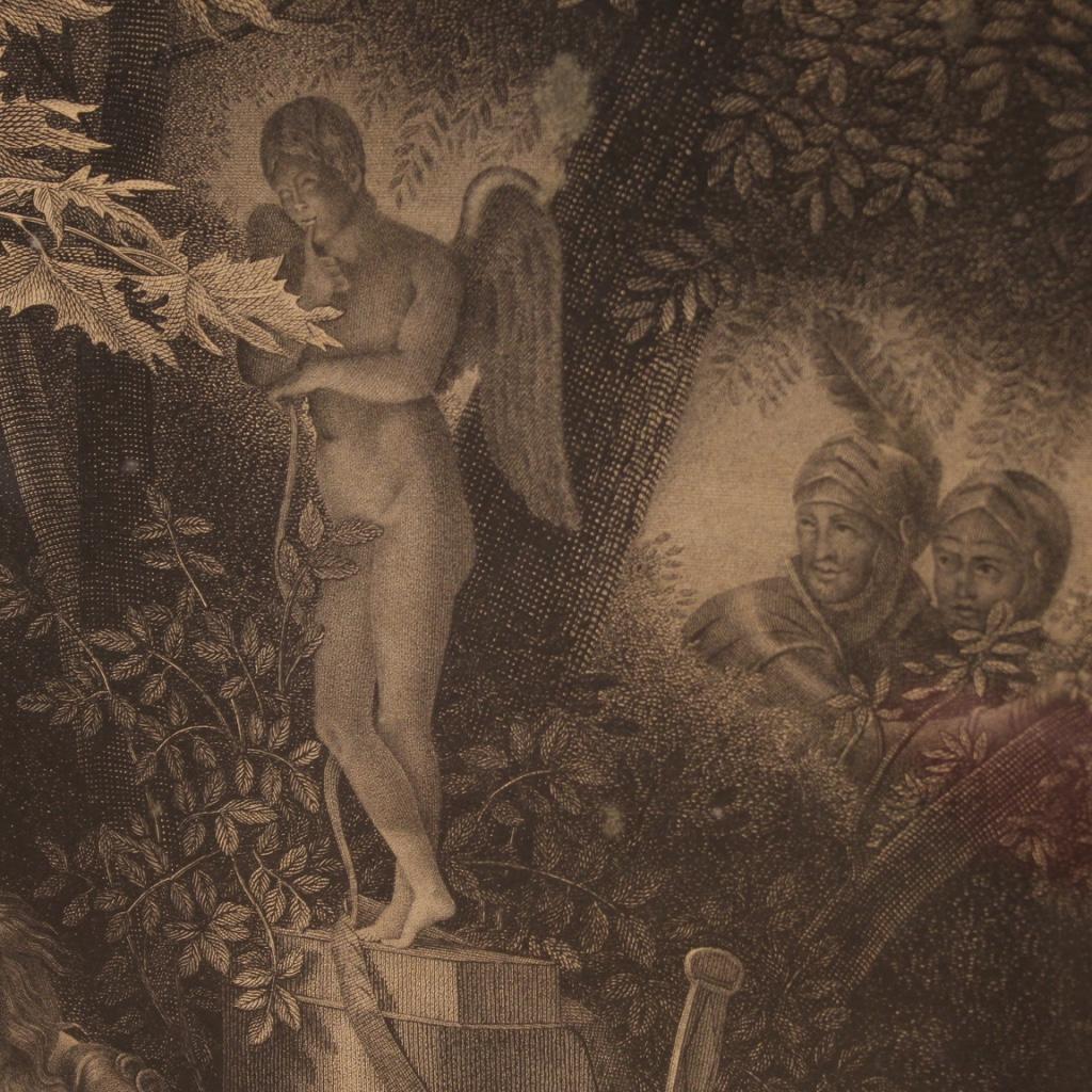 19th Century Antique French Mythological Print Renaud et Armide, 1880 3