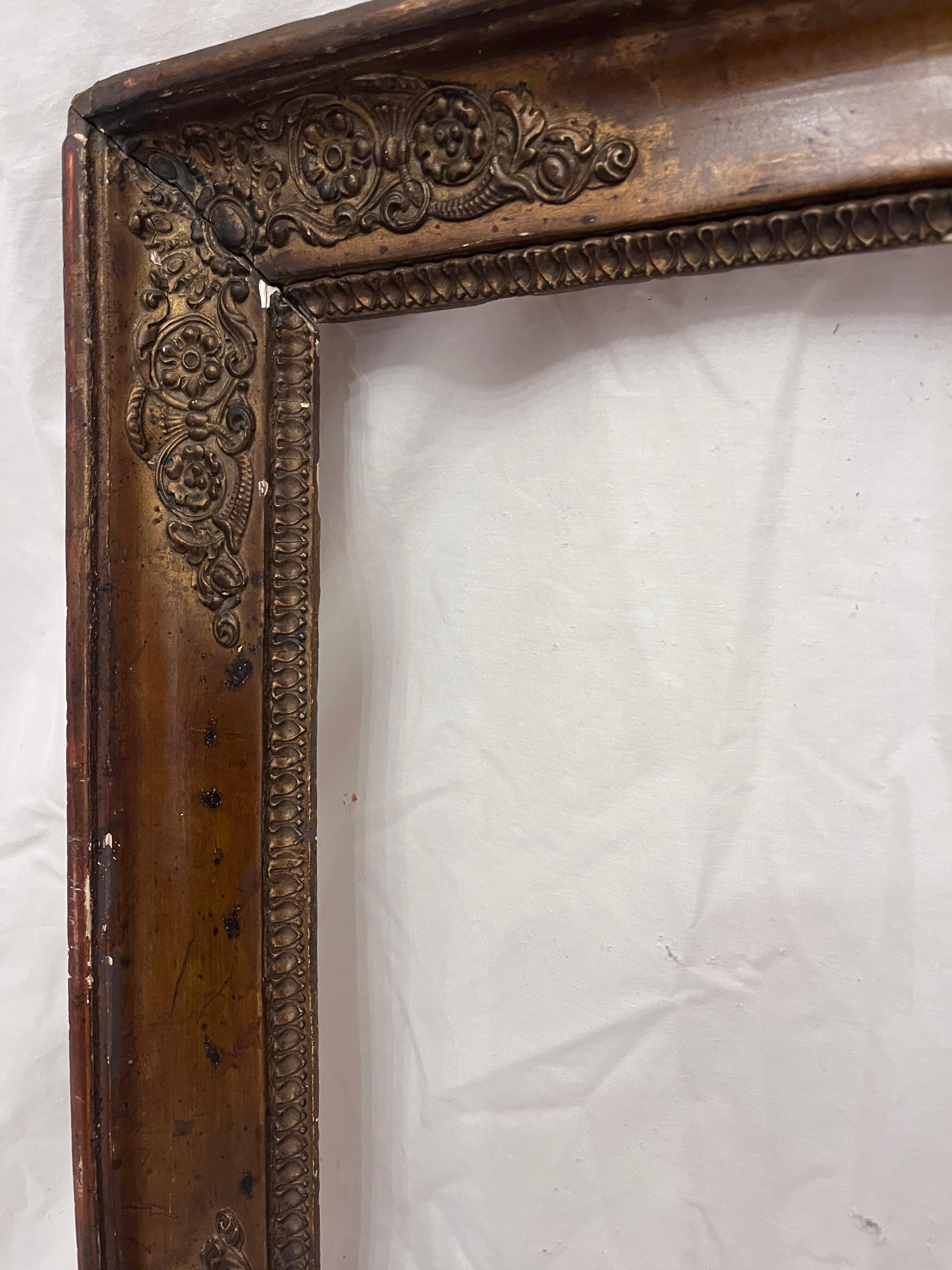 19th Century Antique French Neoclassical Style Drawing Picture Frame 15 x 12 For Sale 1