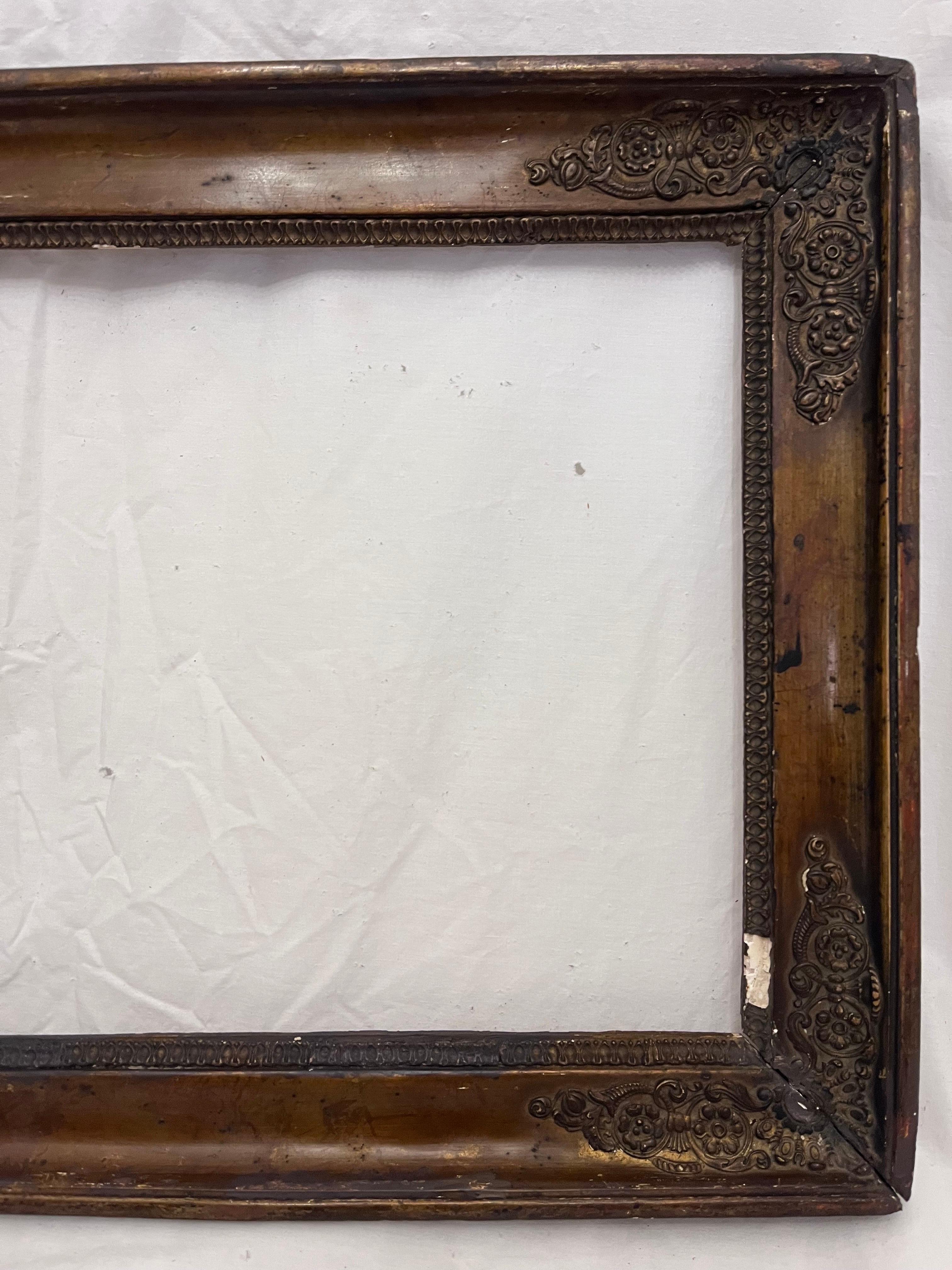 19th Century Antique French Neoclassical Style Drawing Picture Frame 15 x 12 For Sale 2