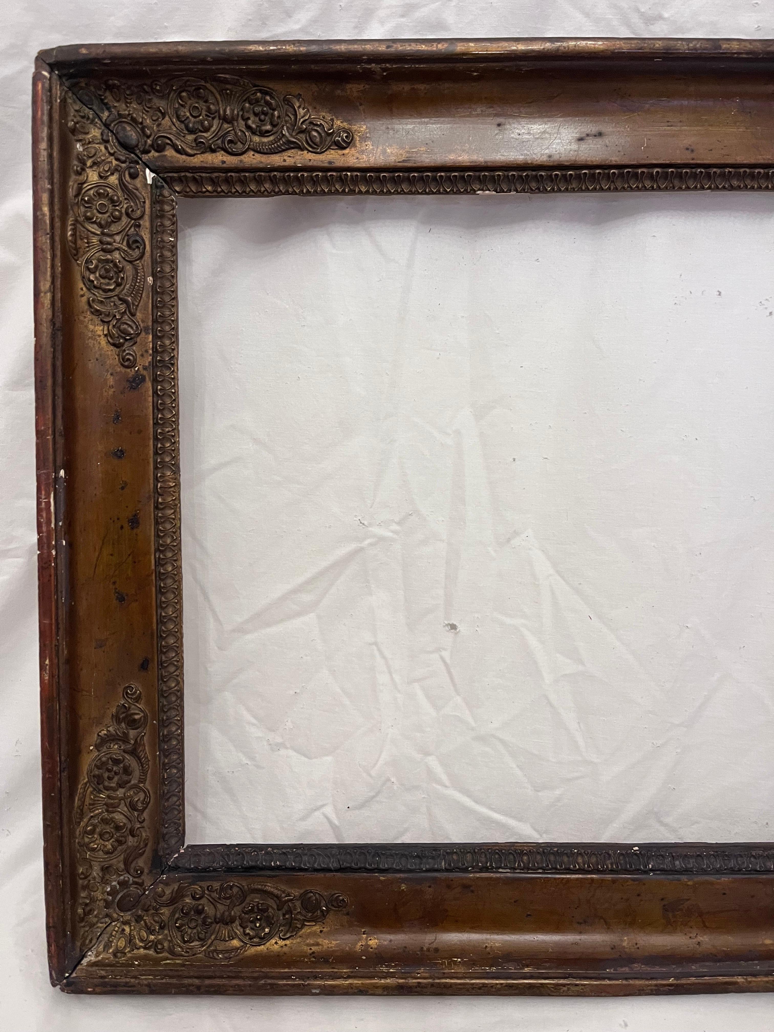 19th Century Antique French Neoclassical Style Drawing Picture Frame 15 x 12 For Sale 3