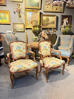 Siglo XIX Antique French Pareja de sillones de estilo Luis XV circa 1880