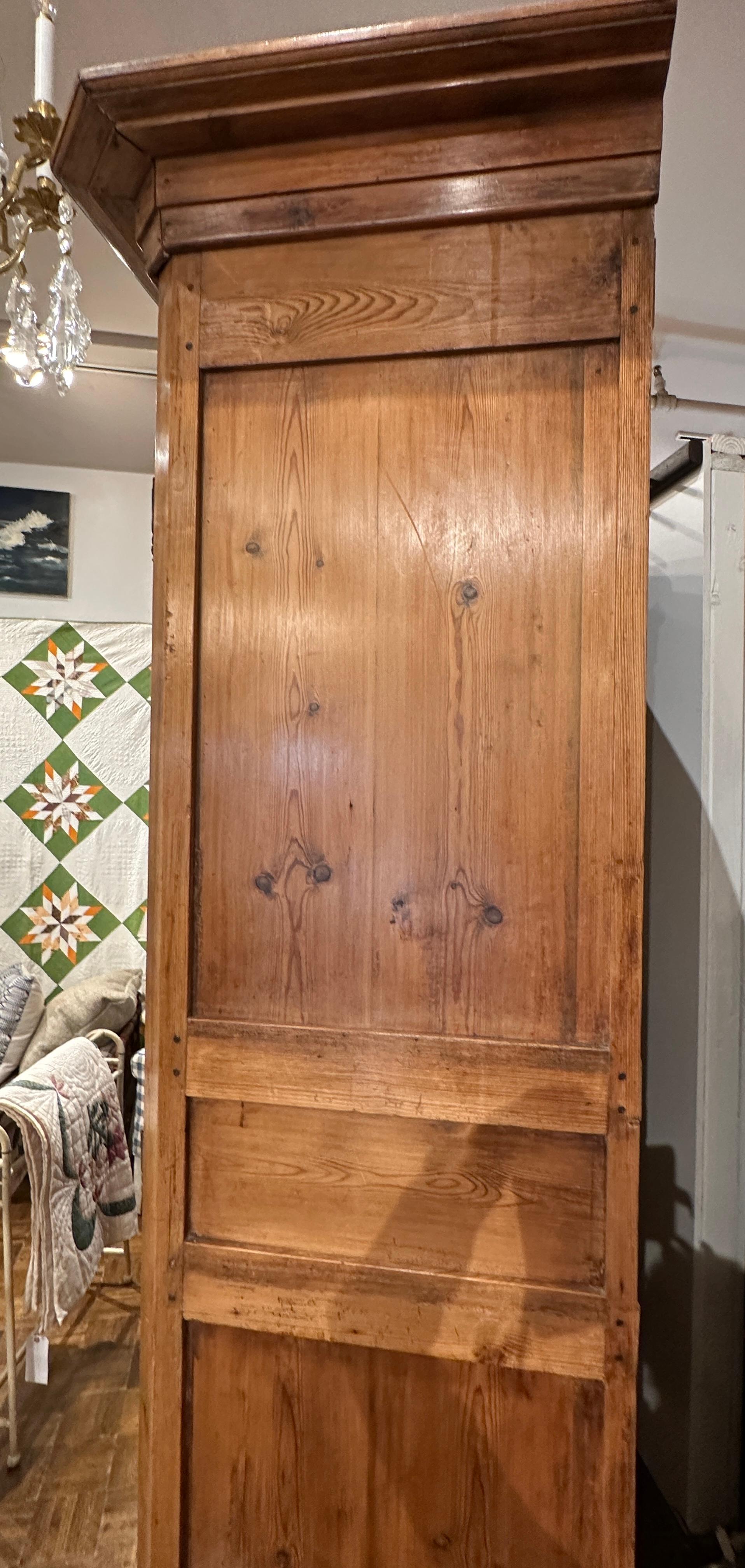 Antique Pine Armoire, 19th Century French For Sale 5