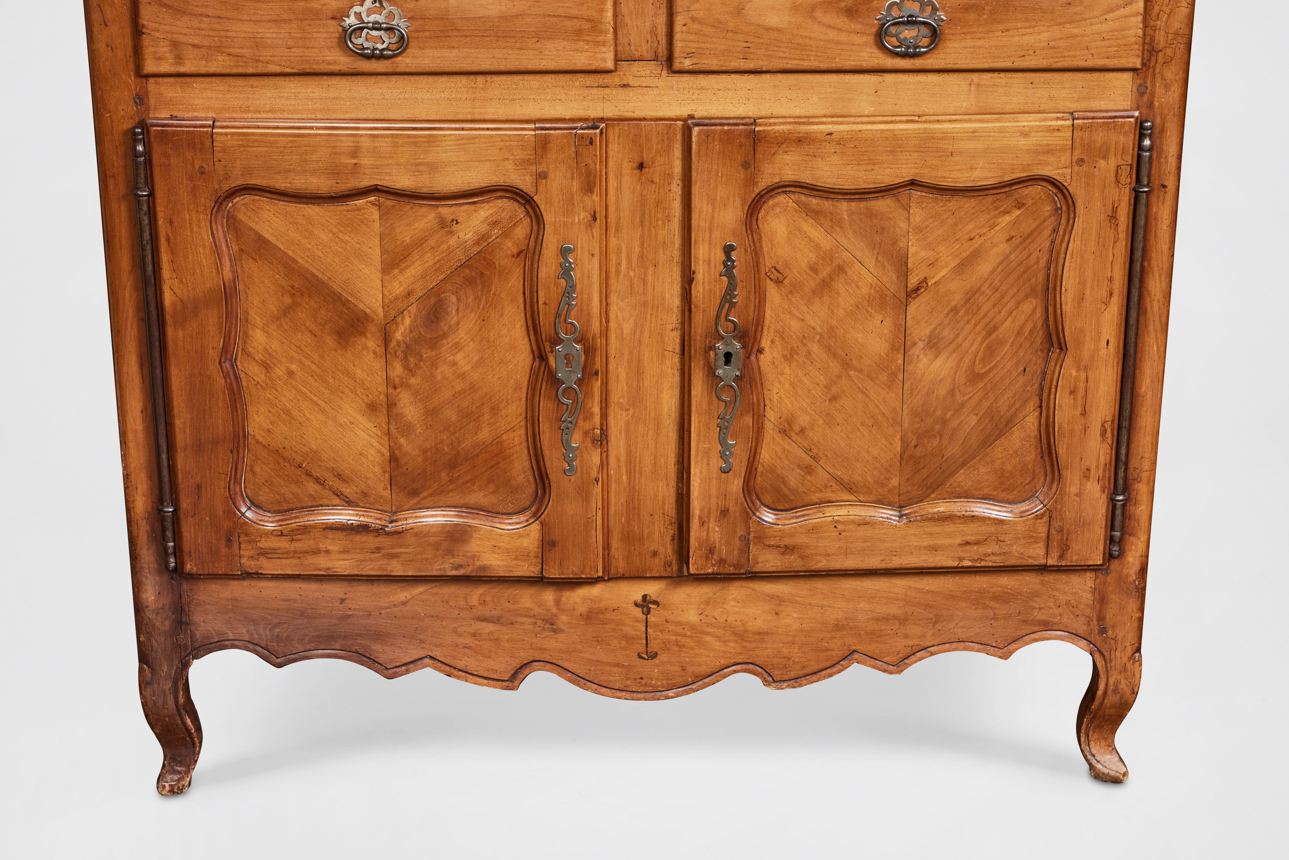 19th Century Antique French Provincial Two-Door Oak Cabinet from Pierre Deux For Sale 3