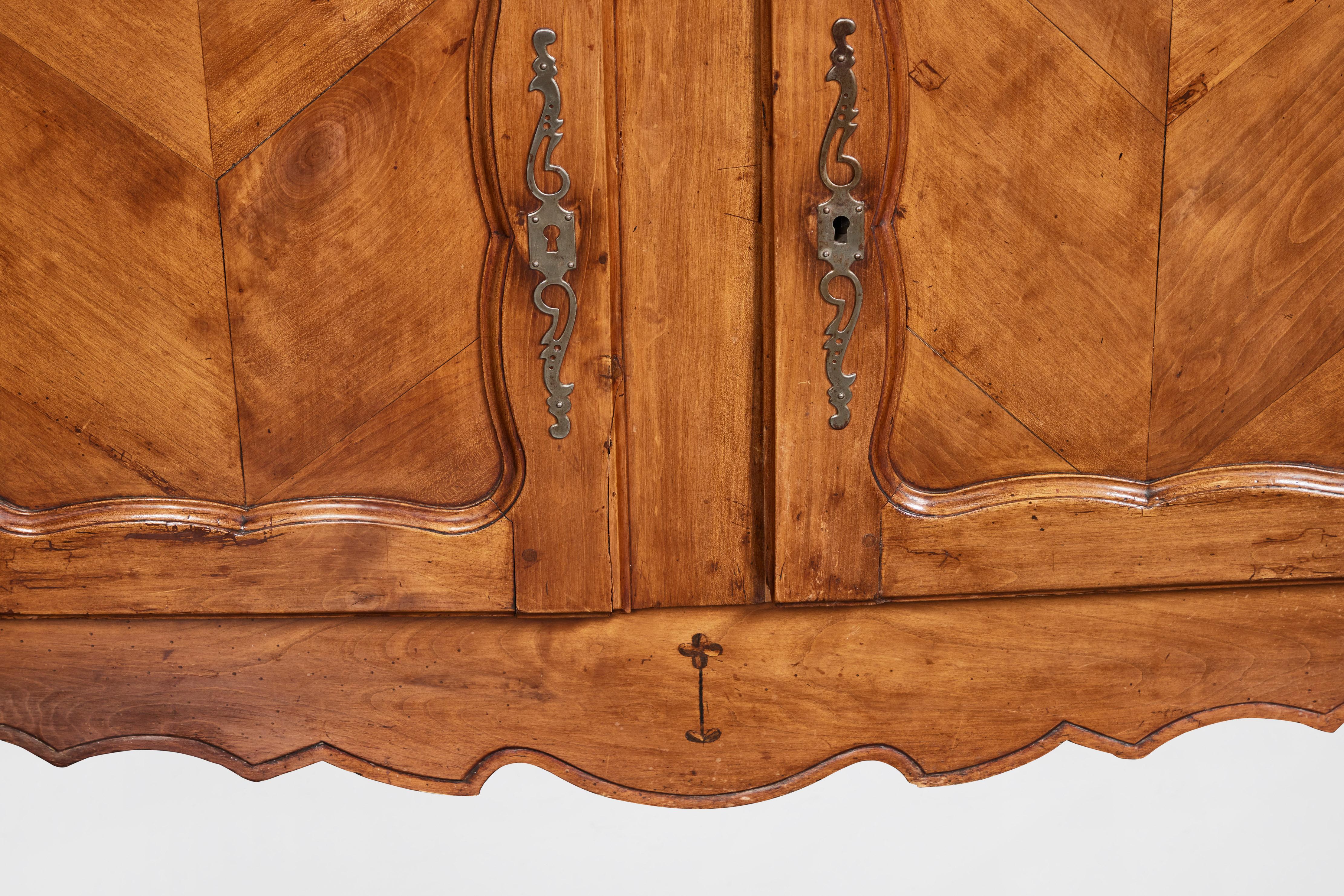 19th Century Antique French Provincial Two-Door Oak Cabinet from Pierre Deux For Sale 4