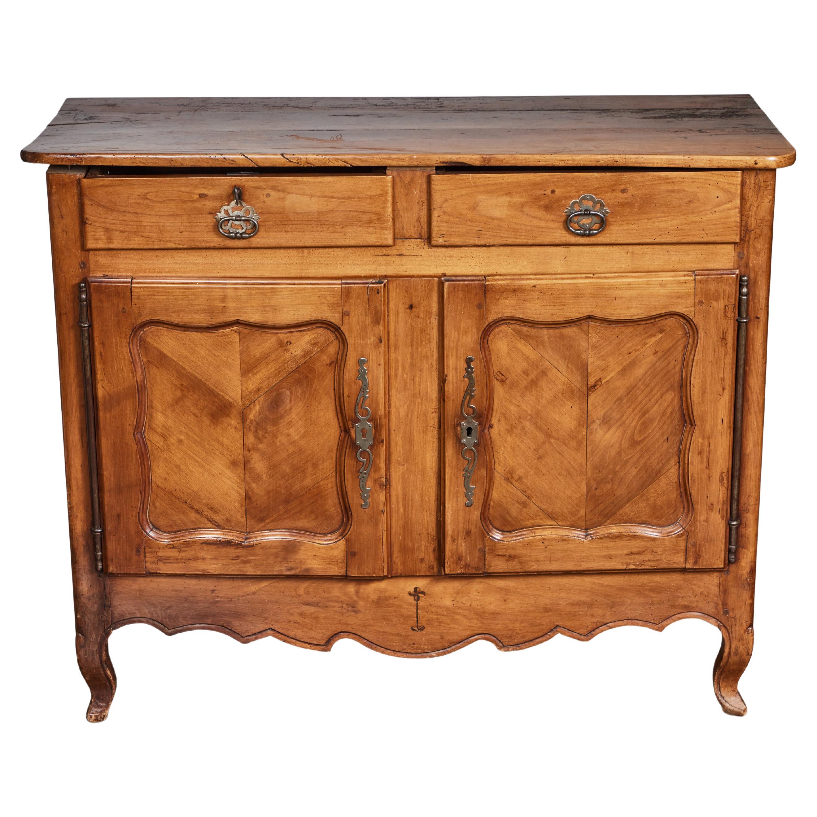 19th Century Antique French Provincial Two-Door Oak Cabinet from Pierre Deux For Sale
