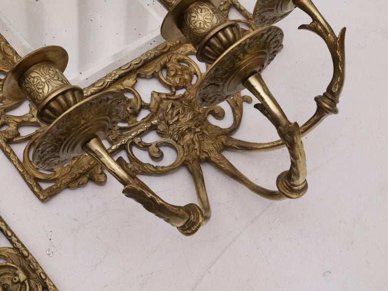 19th century antique french wall mirrors with candle holders and ...