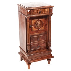 19th Century Antique French Walnut Bedside Cabinet/Nightstand