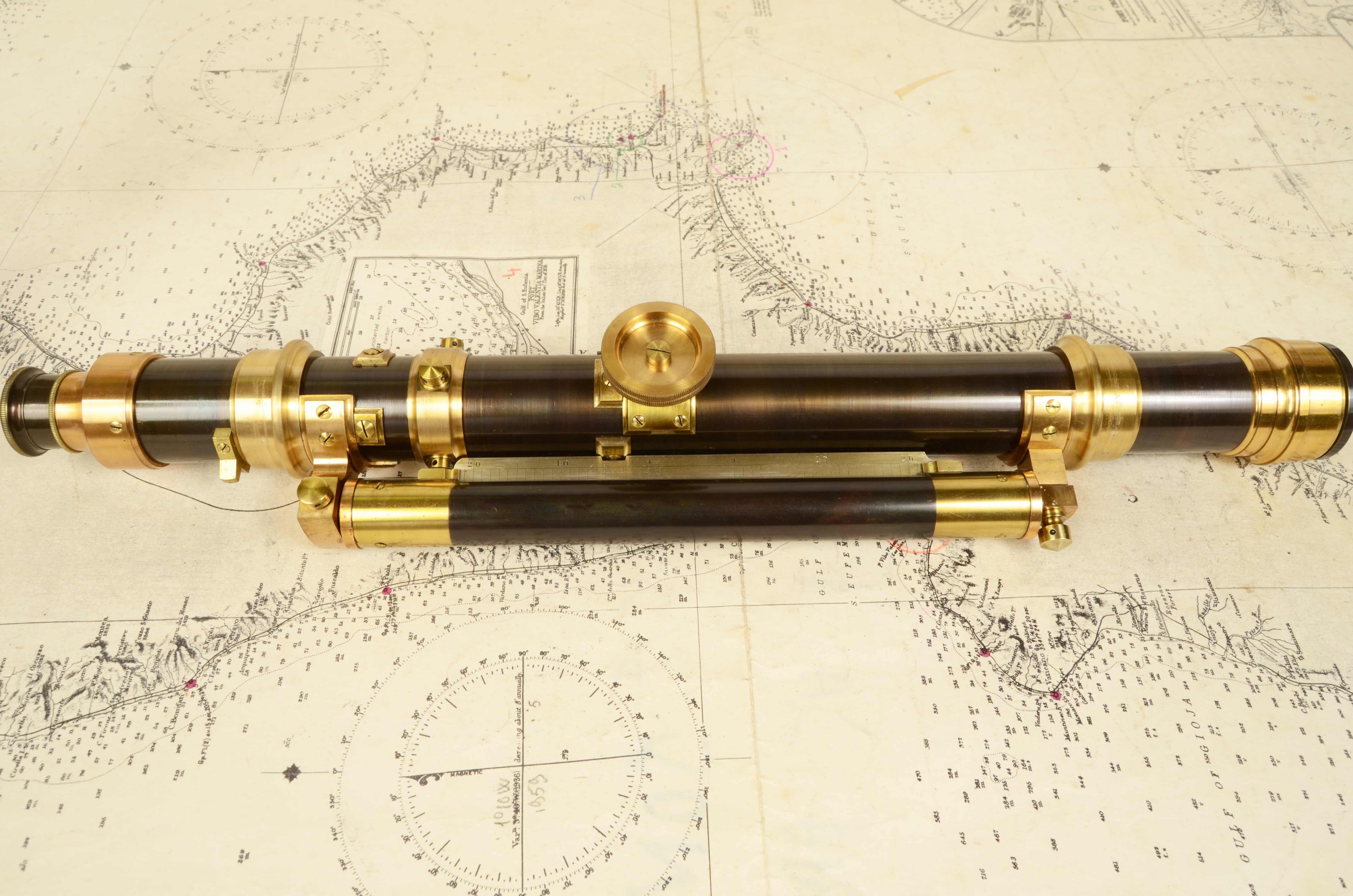 19th Century Antique Brass USA Surveyor Measurement Instrument F.H Temple Boston 8
