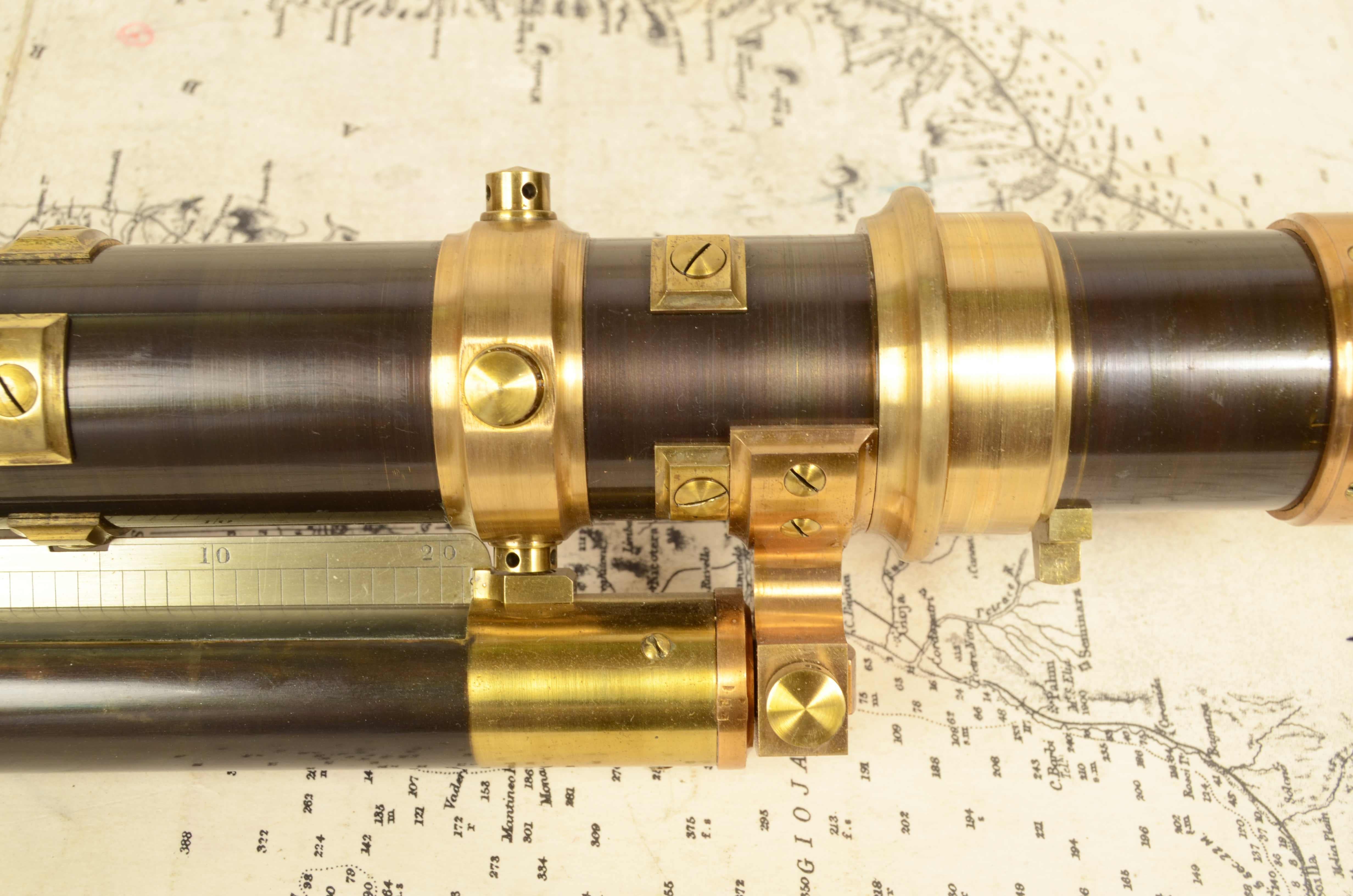 19th Century Antique Brass USA Surveyor Measurement Instrument F.H Temple Boston 10