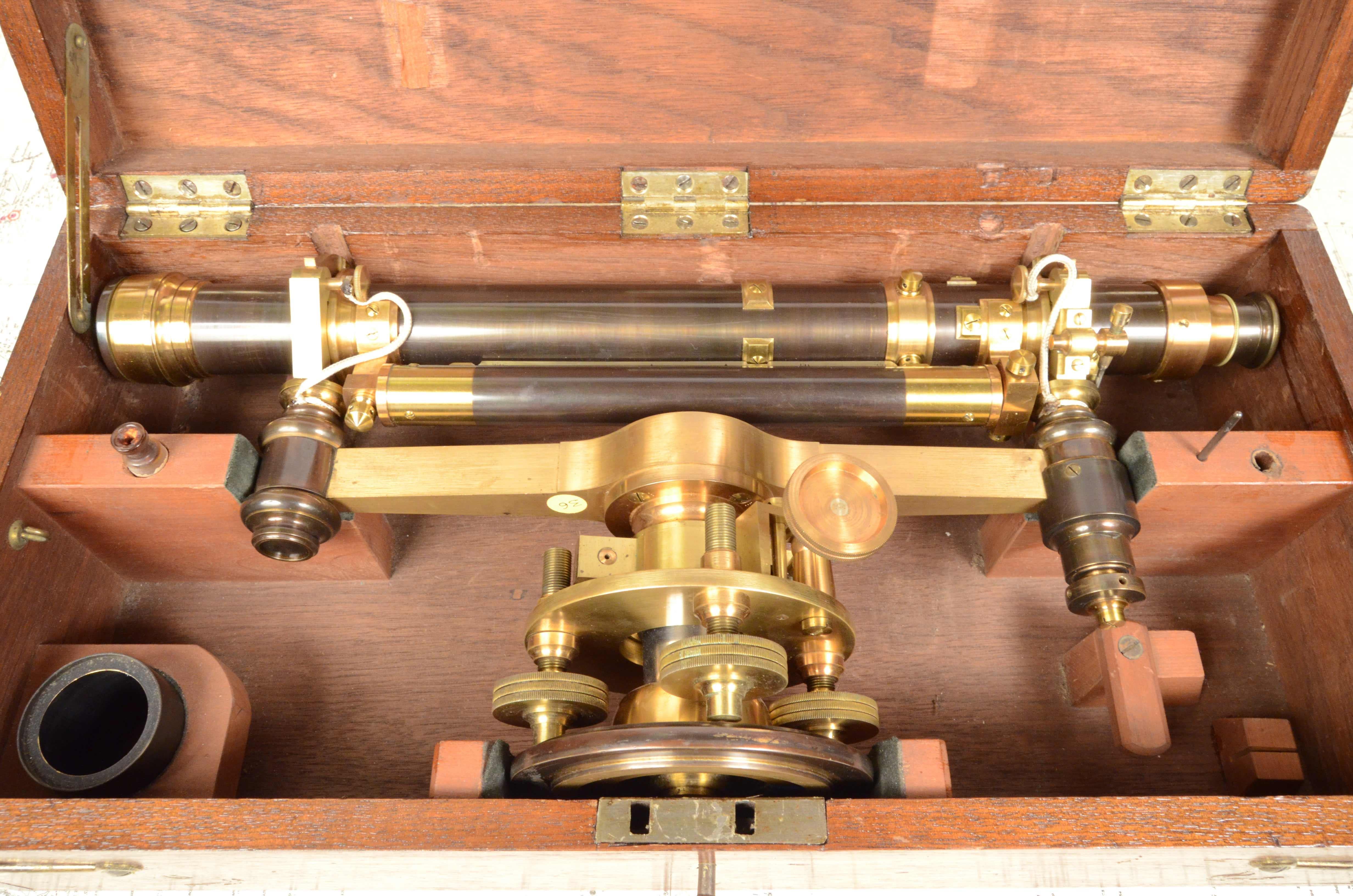 19th Century Antique Brass USA Surveyor Measurement Instrument F.H Temple Boston 11
