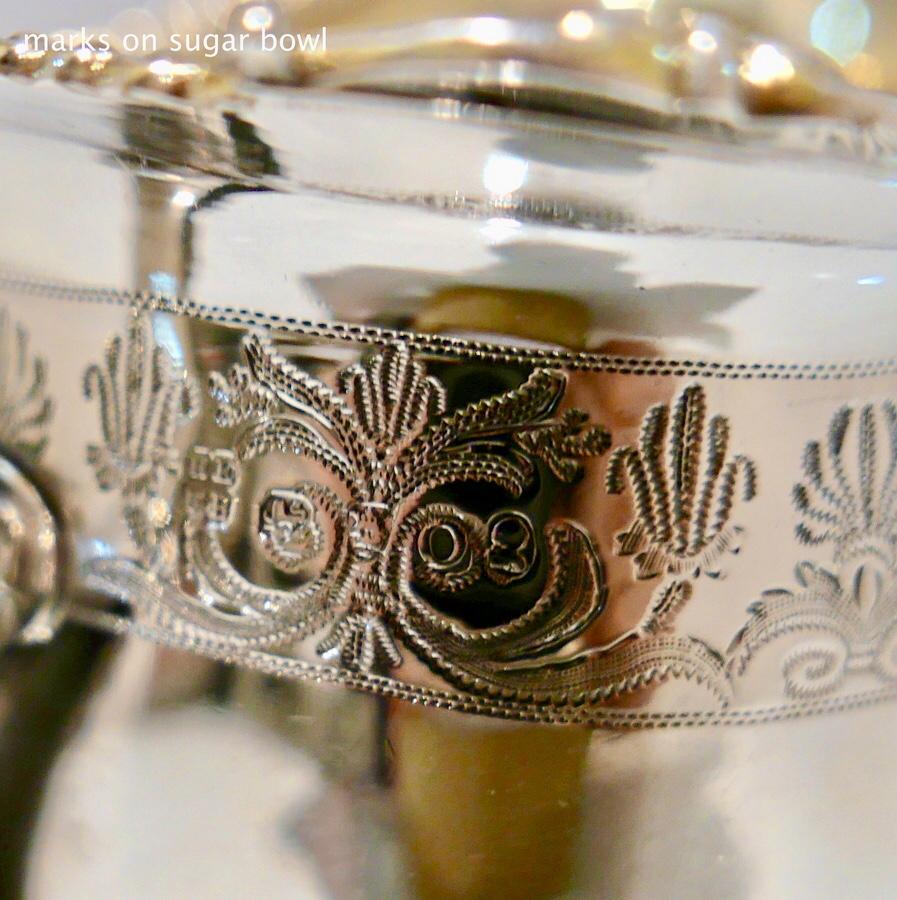 19th Century Antique George III Sterling Silver 4 Pce Tea & Coffee Set Lon, 1809 For Sale 5