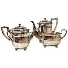 19th Century Antique George III Sterling Silver 4 Pce Tea & Coffee Set Lon, 1809