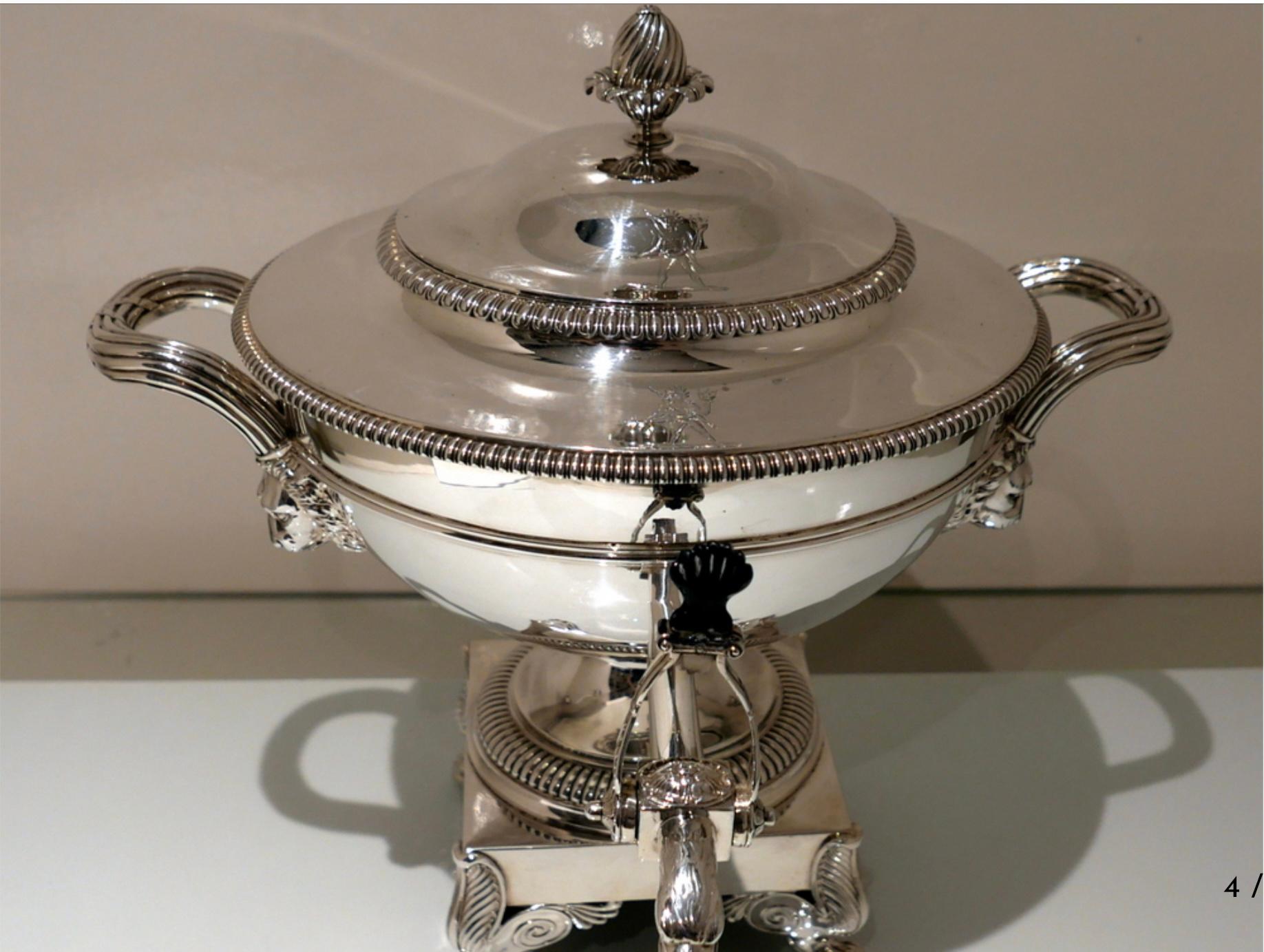 Regency 19th Century Antique George III Sterling Silver Tea Urn London 1813 Paul Storr For Sale