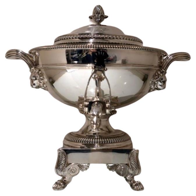 19th Century Antique George III Sterling Silver Tea Urn London 1813 Paul Storr