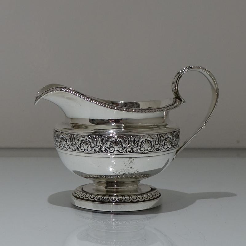 Regency 19th Century Antique George IV Sterling Silver Cream Jug London 1822 Phi Rundell