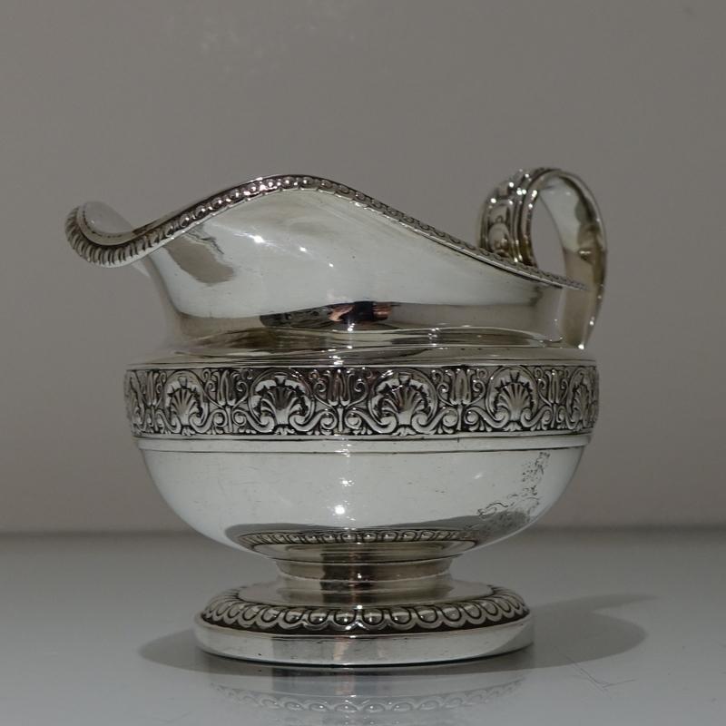 19th Century Antique George IV Sterling Silver Cream Jug London 1822 Phi Rundell 1