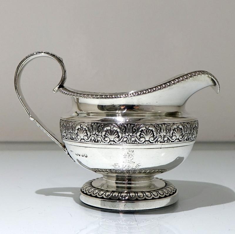 19th Century Antique George IV Sterling Silver Cream Jug London 1822 Phi Rundell 3