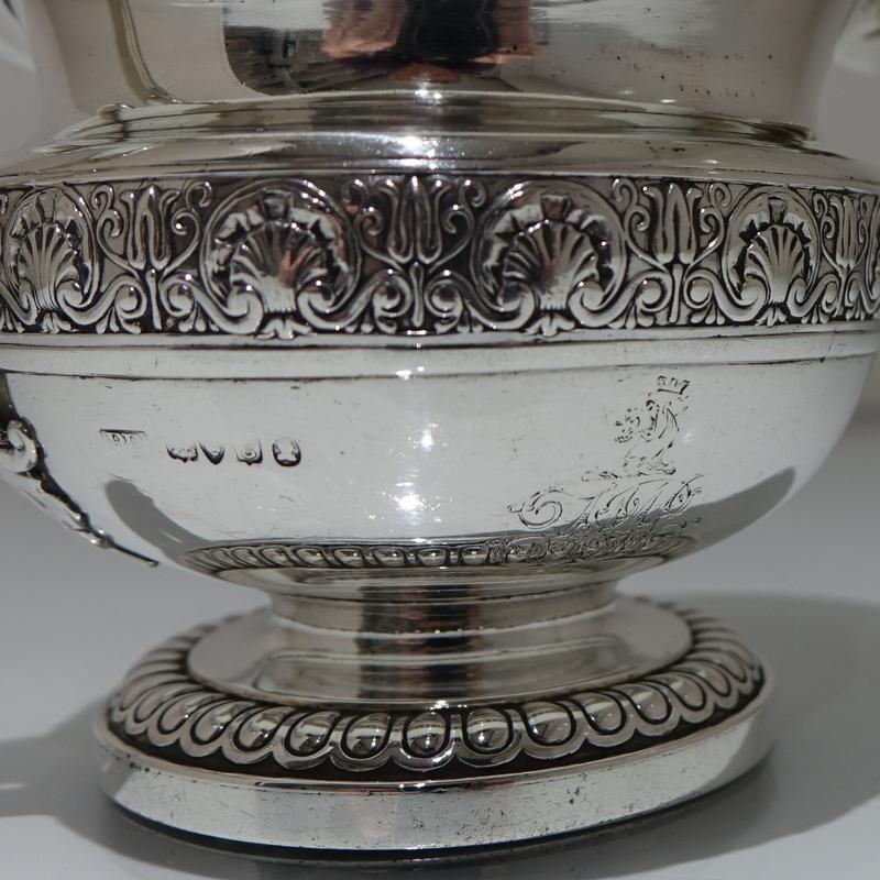 19th Century Antique George IV Sterling Silver Cream Jug London 1822 Phi Rundell 4