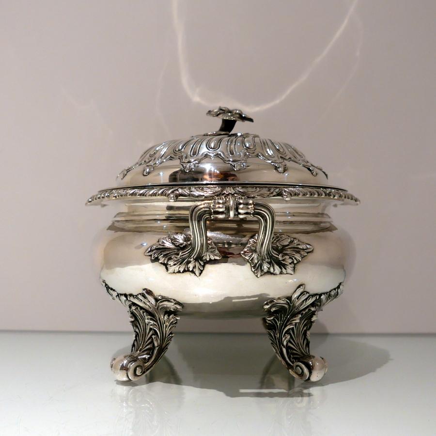 19th Century Antique George IV Sterling Silver Soup Tureen London 1829 R Sibley 4