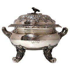 19th Century Antique George IV Sterling Silver Soup Tureen London 1829 R Sibley