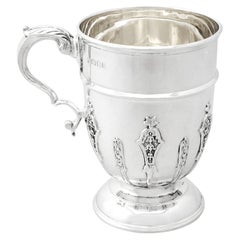 19th Century Antique George V Sterling Silver Pint Mug 1920