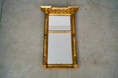 19th Century Antique Gilded Wood Empire Pier Mirror