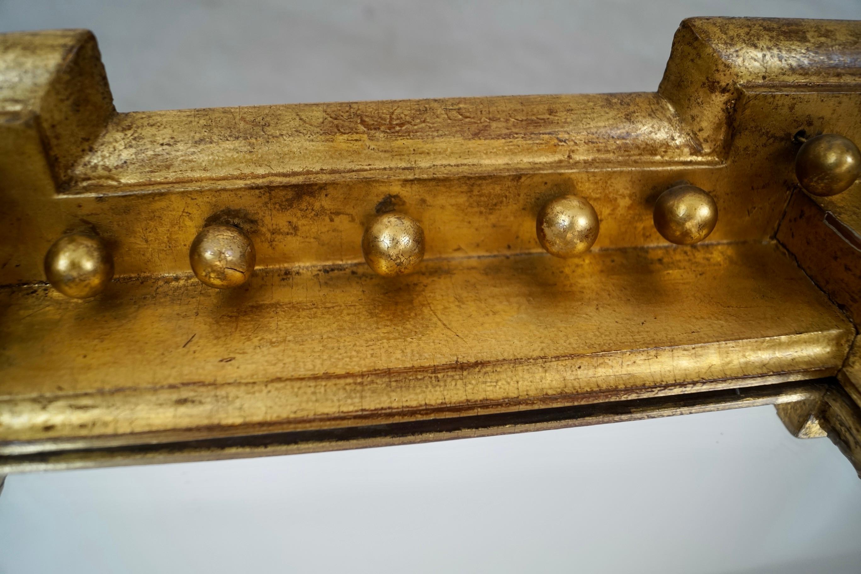 Siglo XIX Antiguo Espejo Imperio de Muelle de Madera Dorada en venta 3