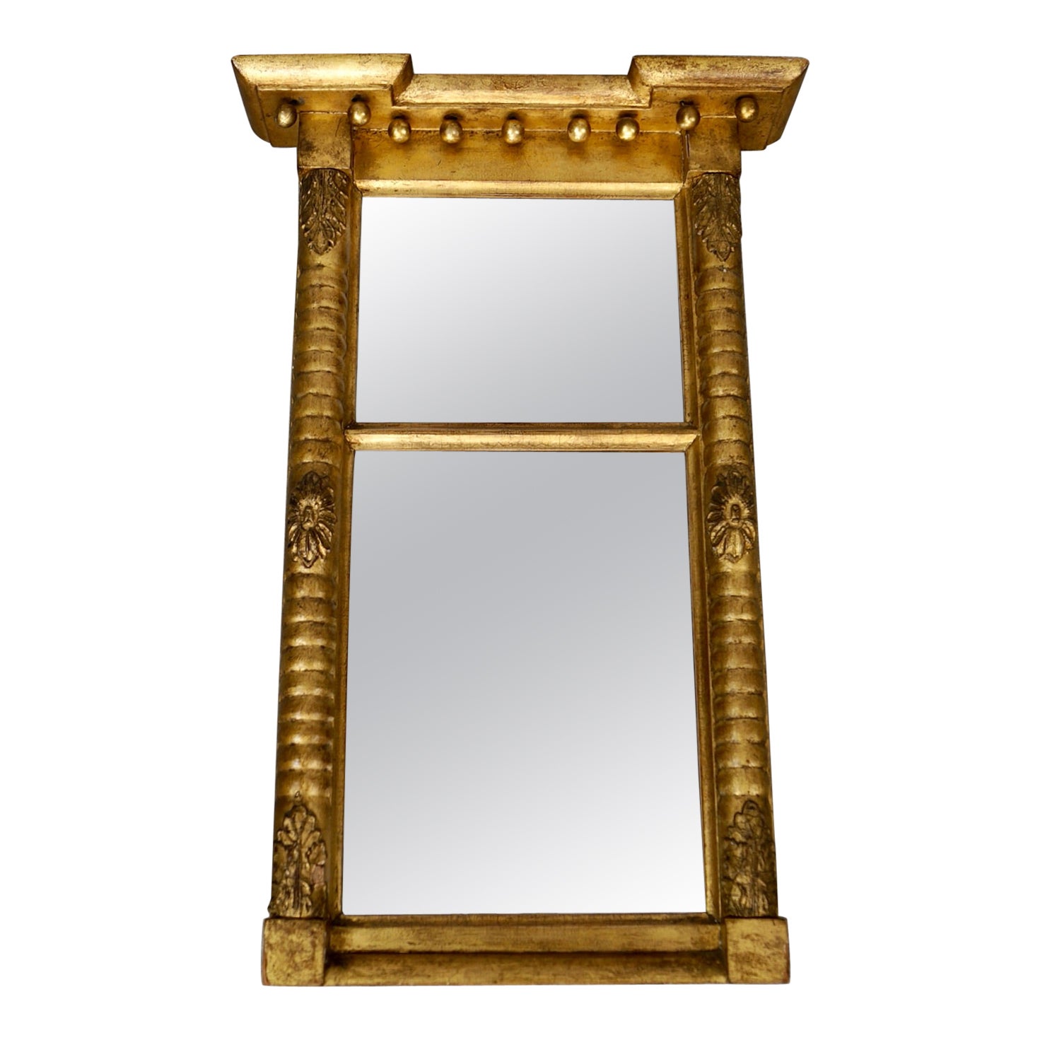 19th Century Antique Gilded Wood Empire Pier Mirror