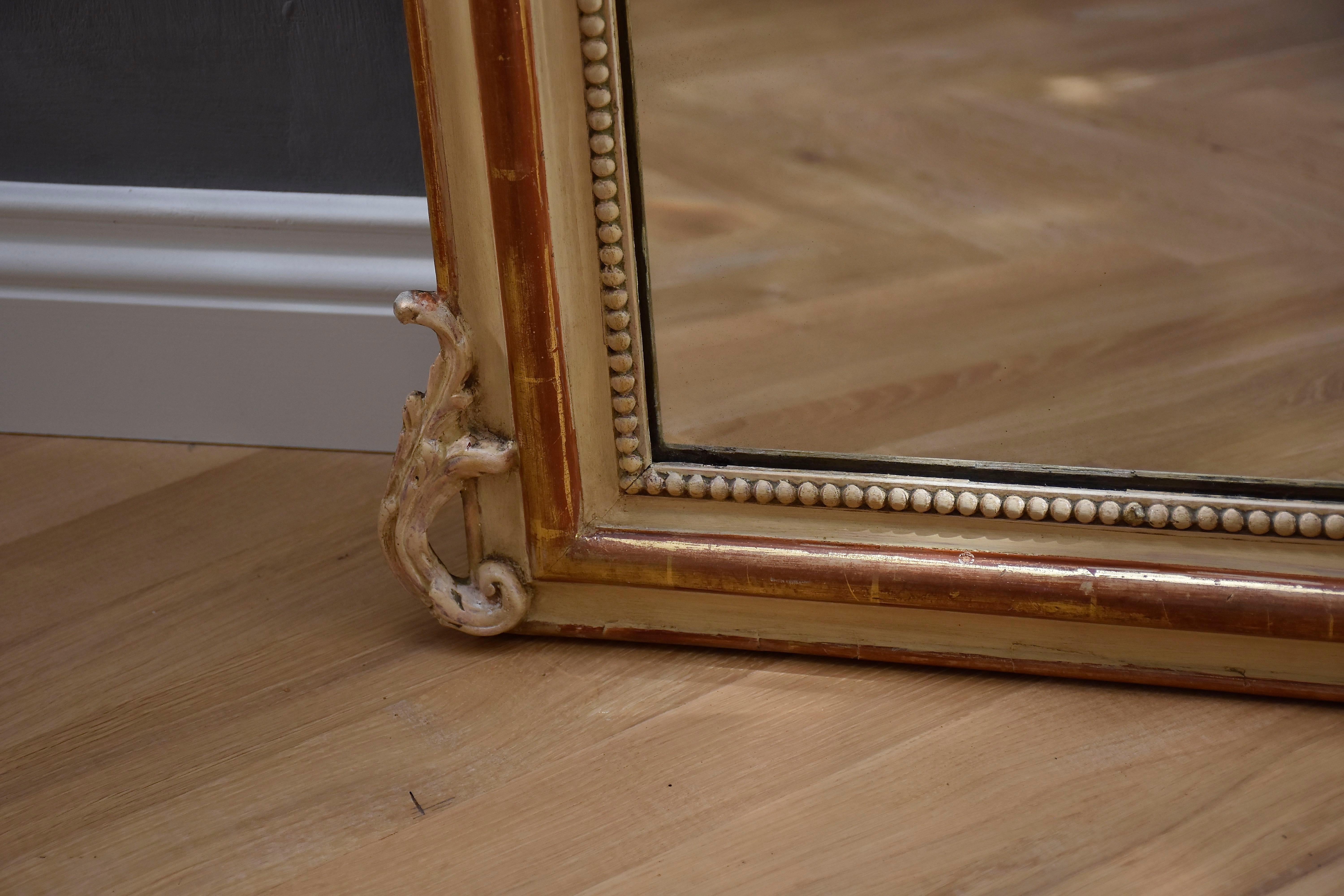 19th century antique giltwood and carved French mirror Louis-Philippe For Sale 2