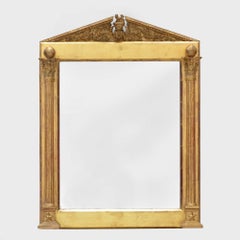 19th century antique giltwood mirror