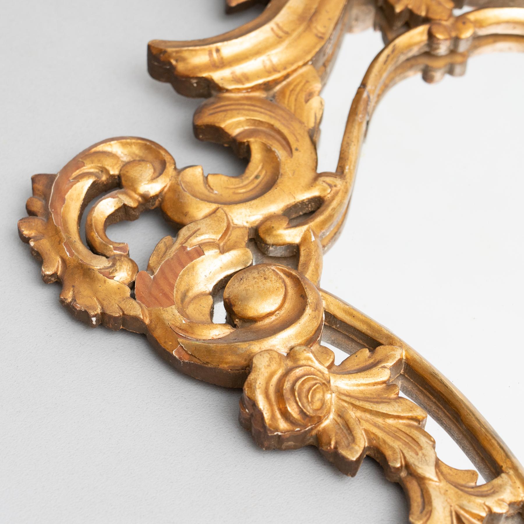 19th Century Antique Gold Cornucopia Mirror 2