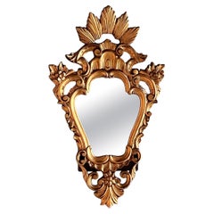 Espejo Cornucopia Oro Antiguo Siglo XIX