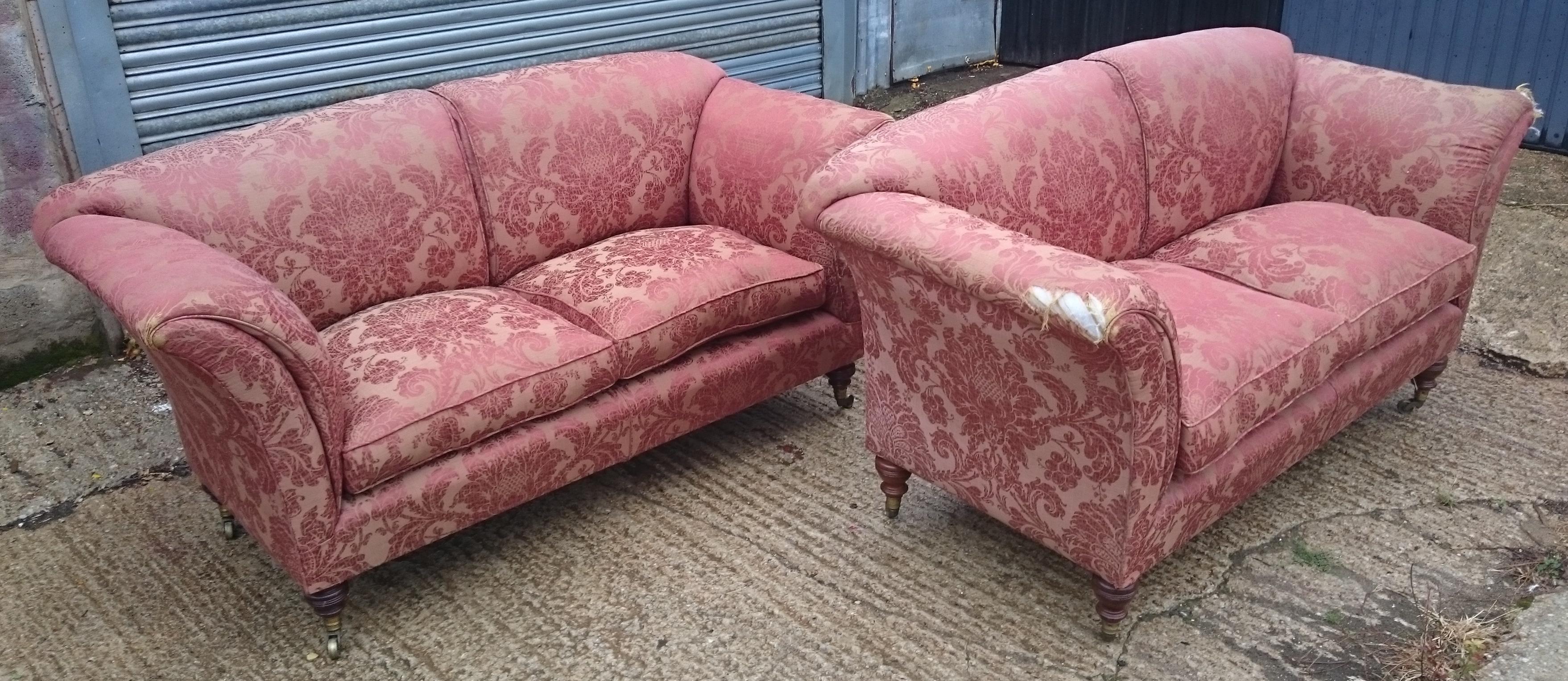 British 19th Century Antique Grantley Sofa by Howard and Sons of London