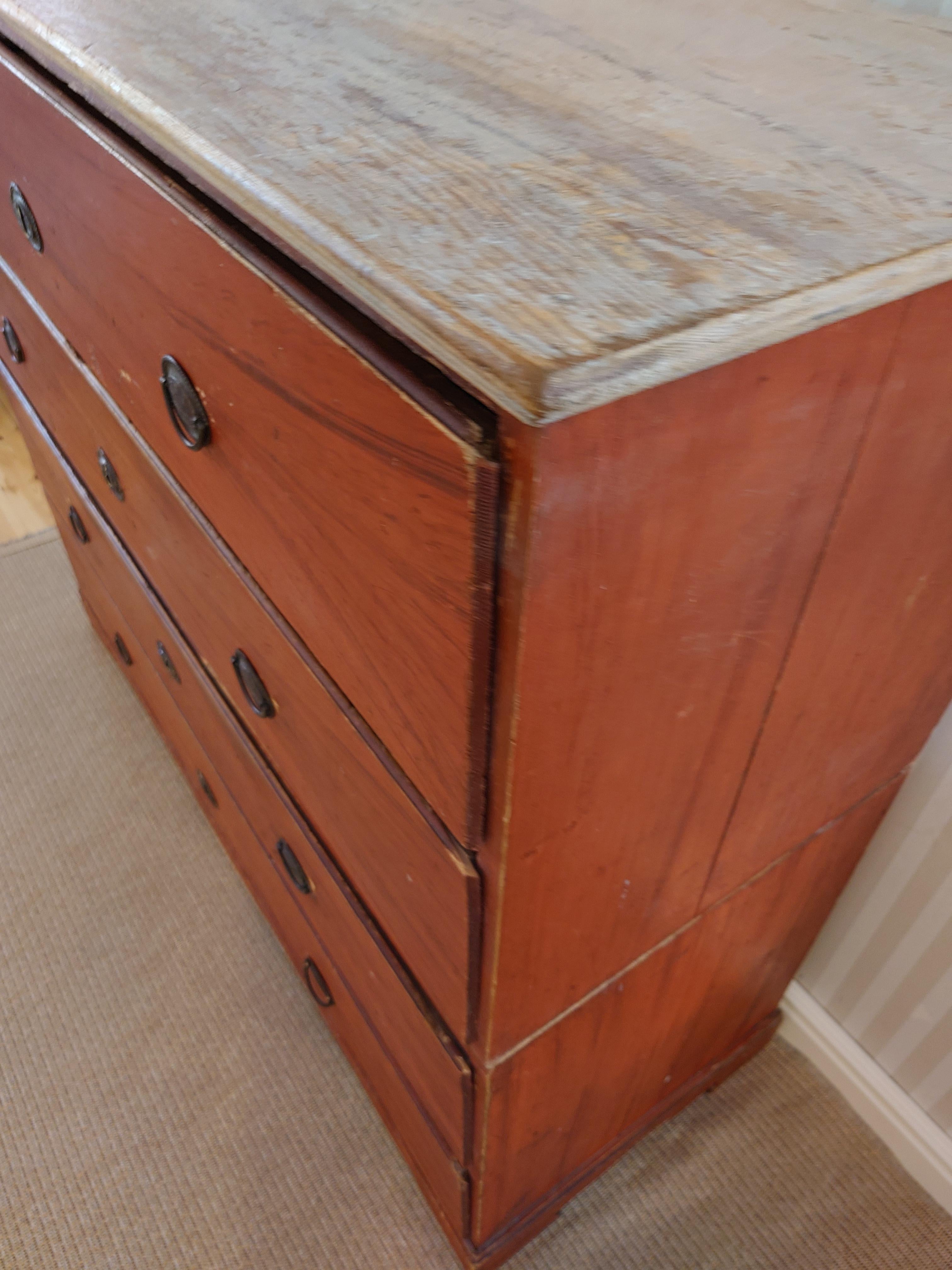 19th Century Antique Gustavian Chest of Drawers Chest on Chest Dated 1829 For Sale 12