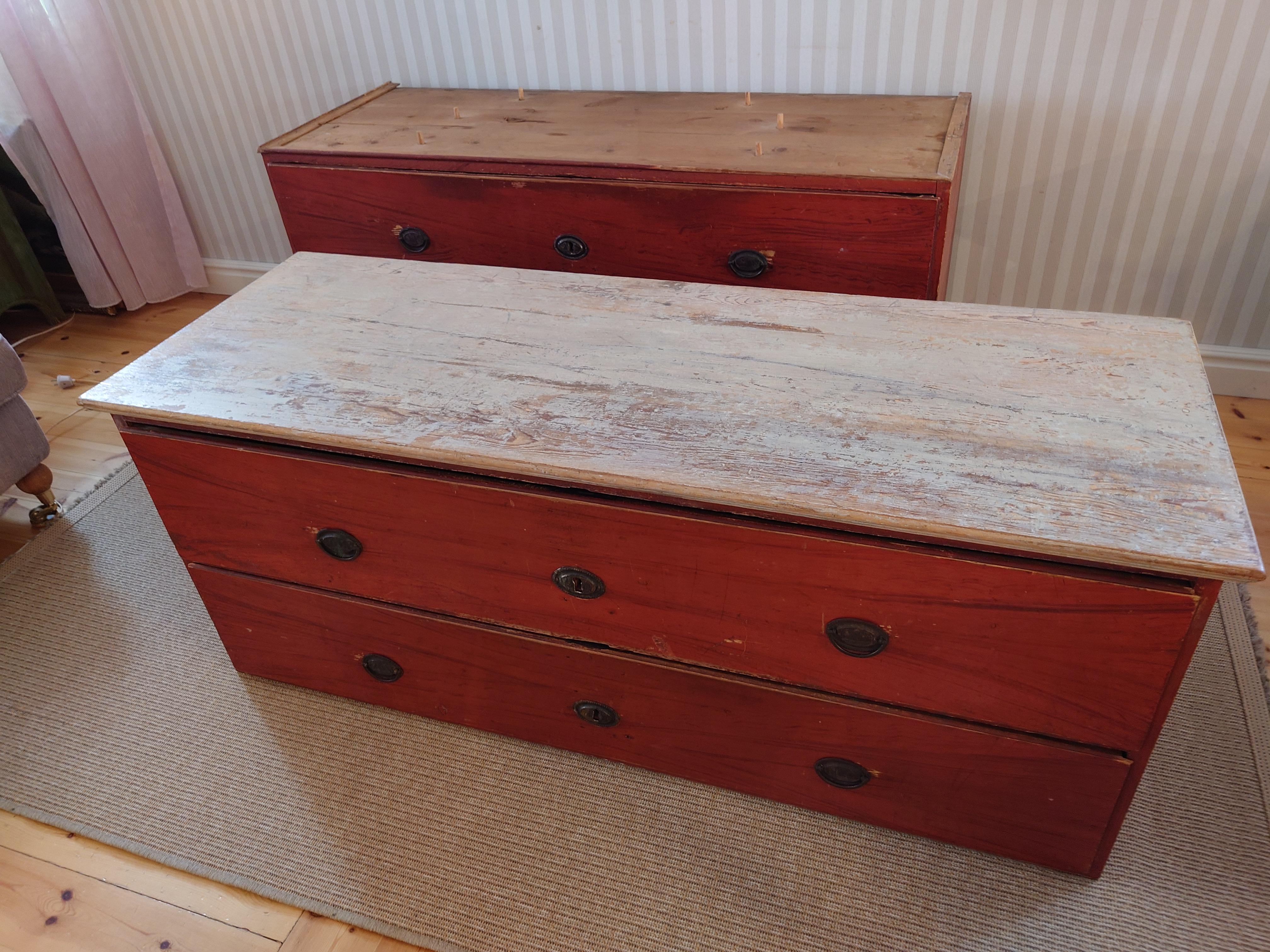19th Century Antique Gustavian Chest of Drawers Chest on Chest Dated 1829 For Sale 13