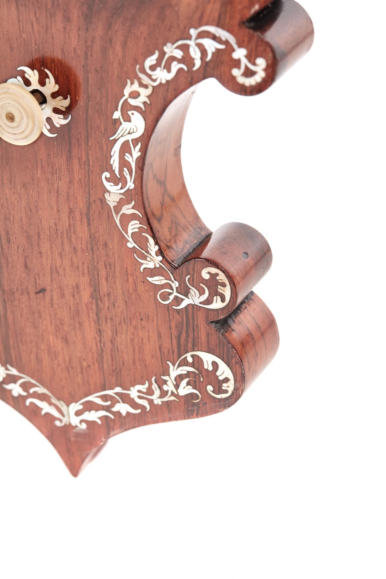 19th Century Antique Hardwood Inlaid Banjo Barometer For Sale 3