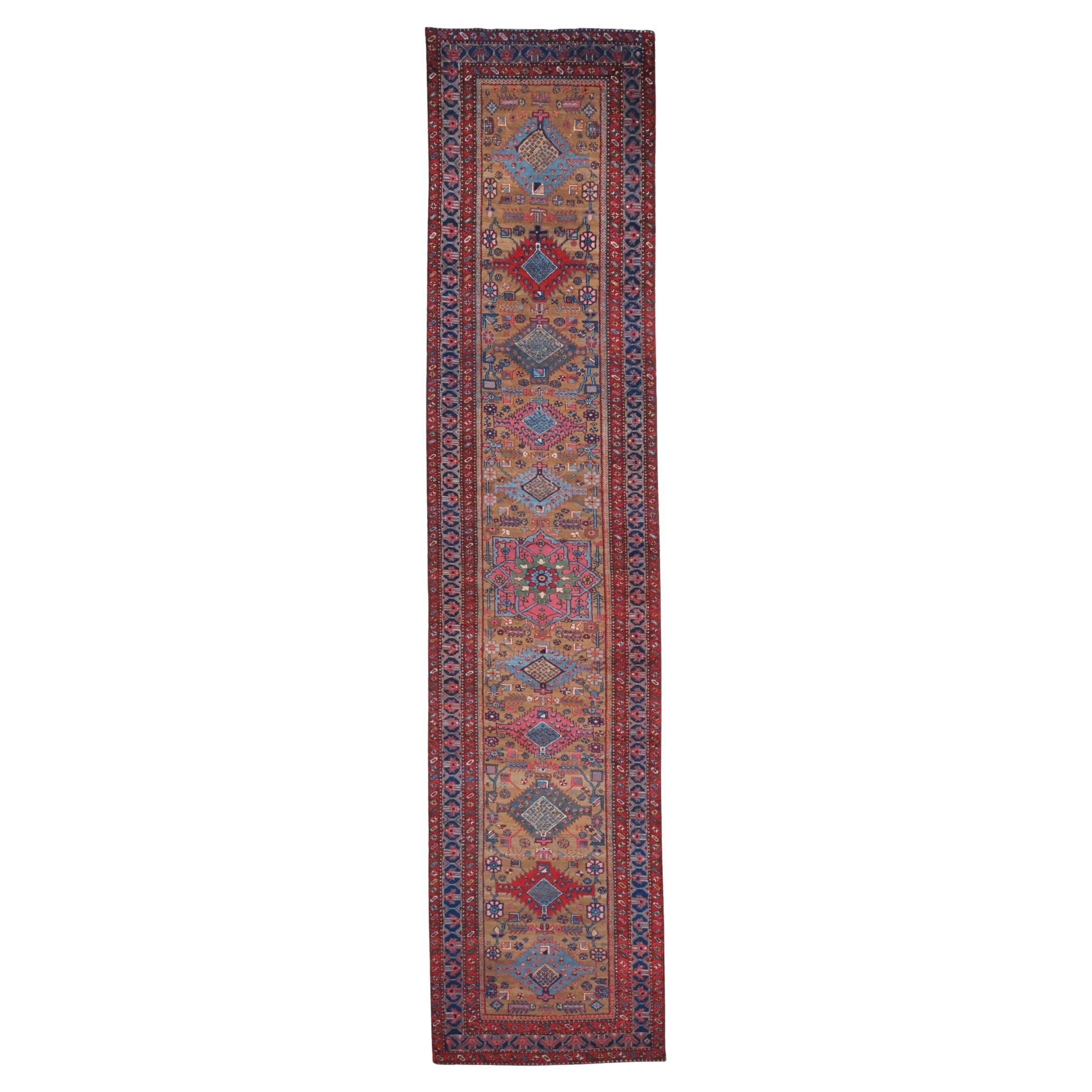 19th Century Antique Heriz Runner For Sale