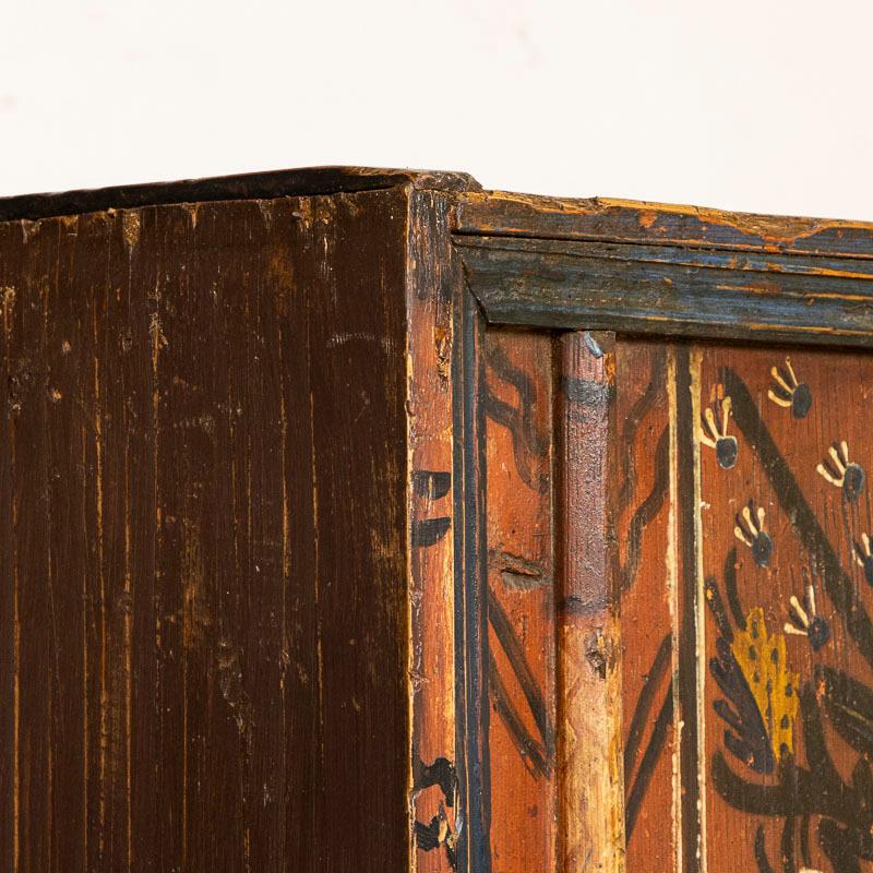 19th Century Antique Highly Painted Narrow Sideboard Cabinet Console from Hungar 6