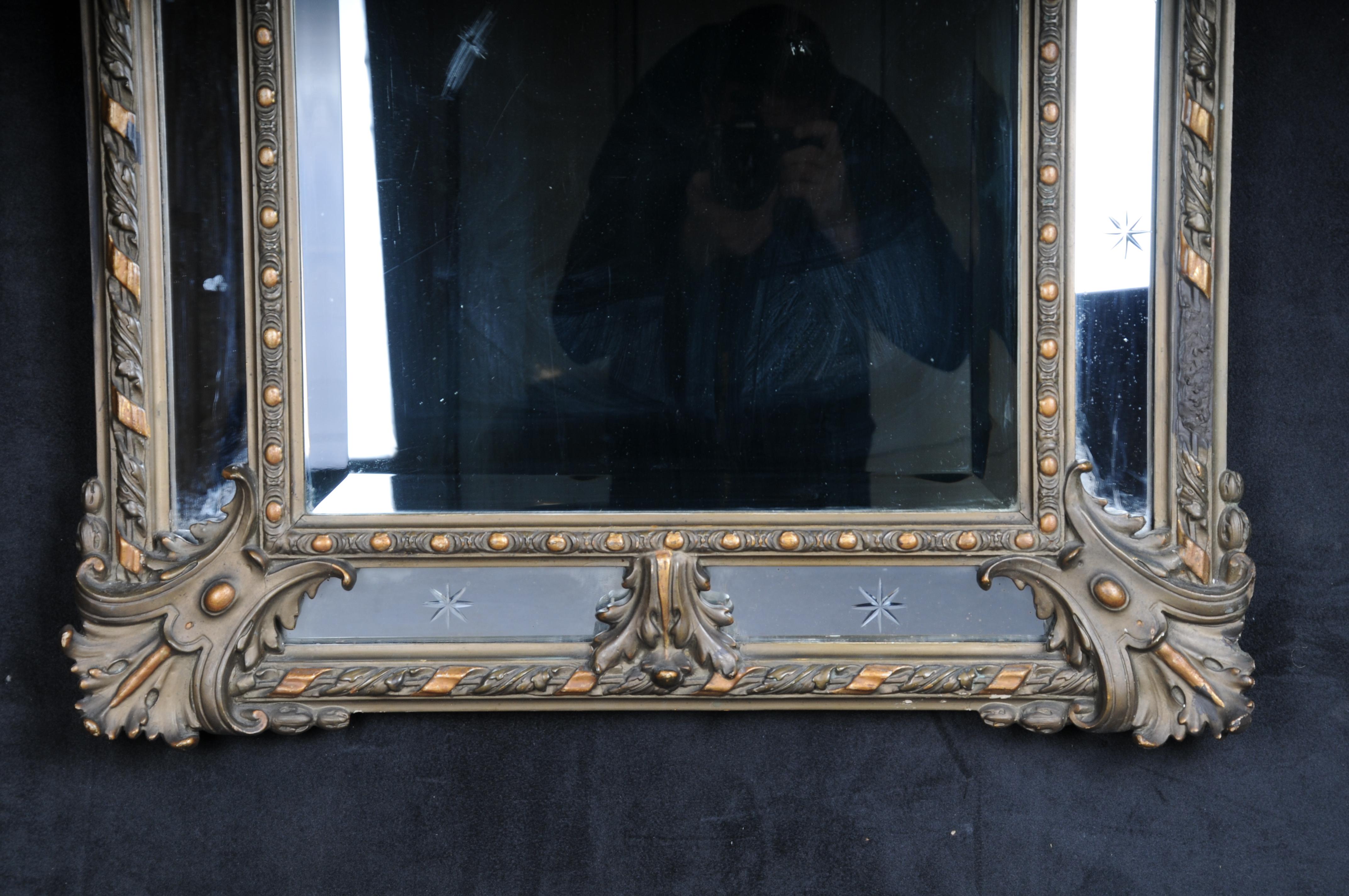 19th Century Antique Historicism Mirror, Around 1870, Gilded For Sale 3