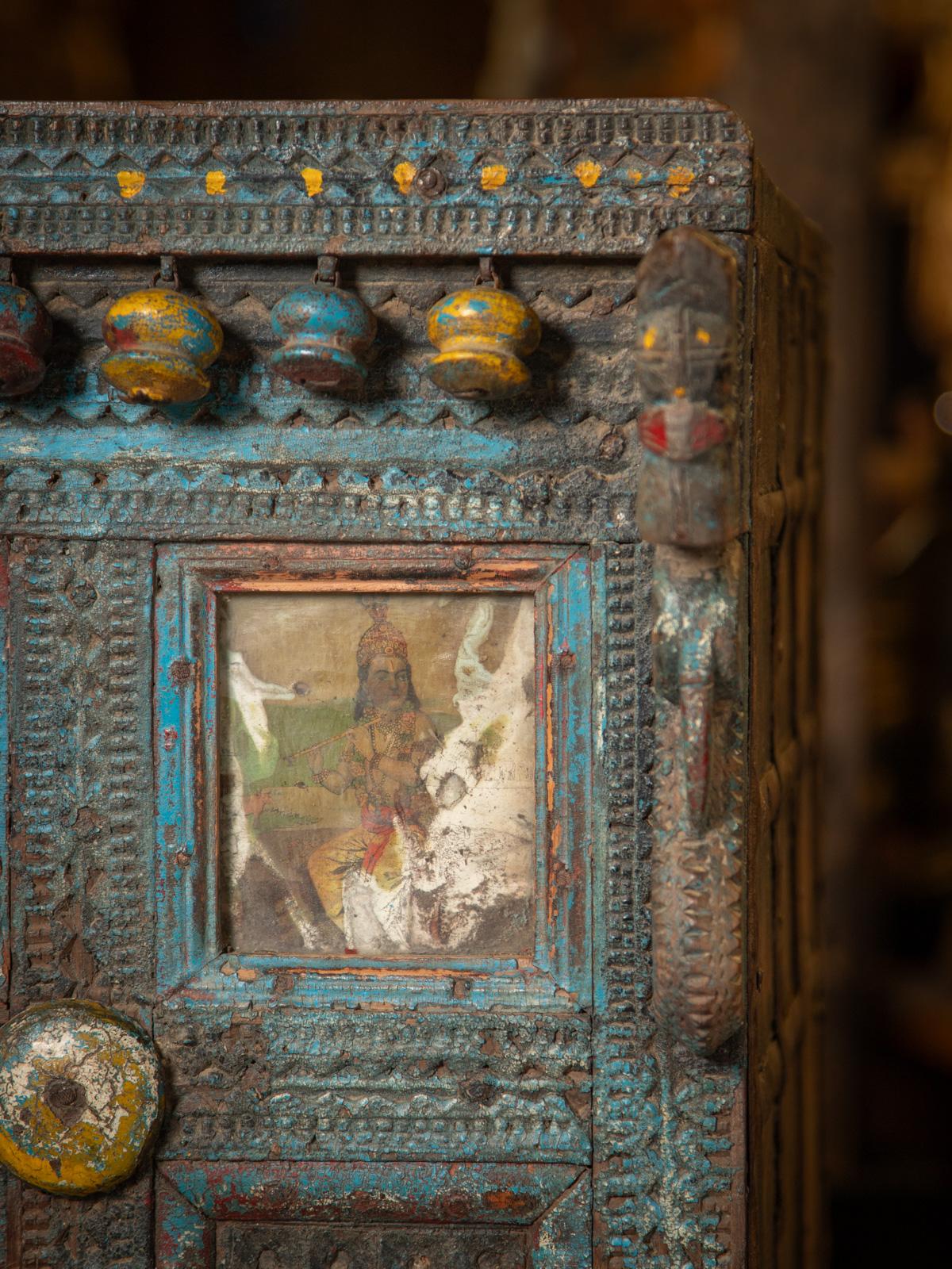 19th century Antique Indian Damchiya - Wedding Closet - OriginalBuddhas For Sale 4
