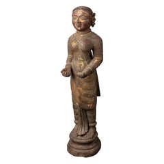 19th century Antique Indian Lady statue from India